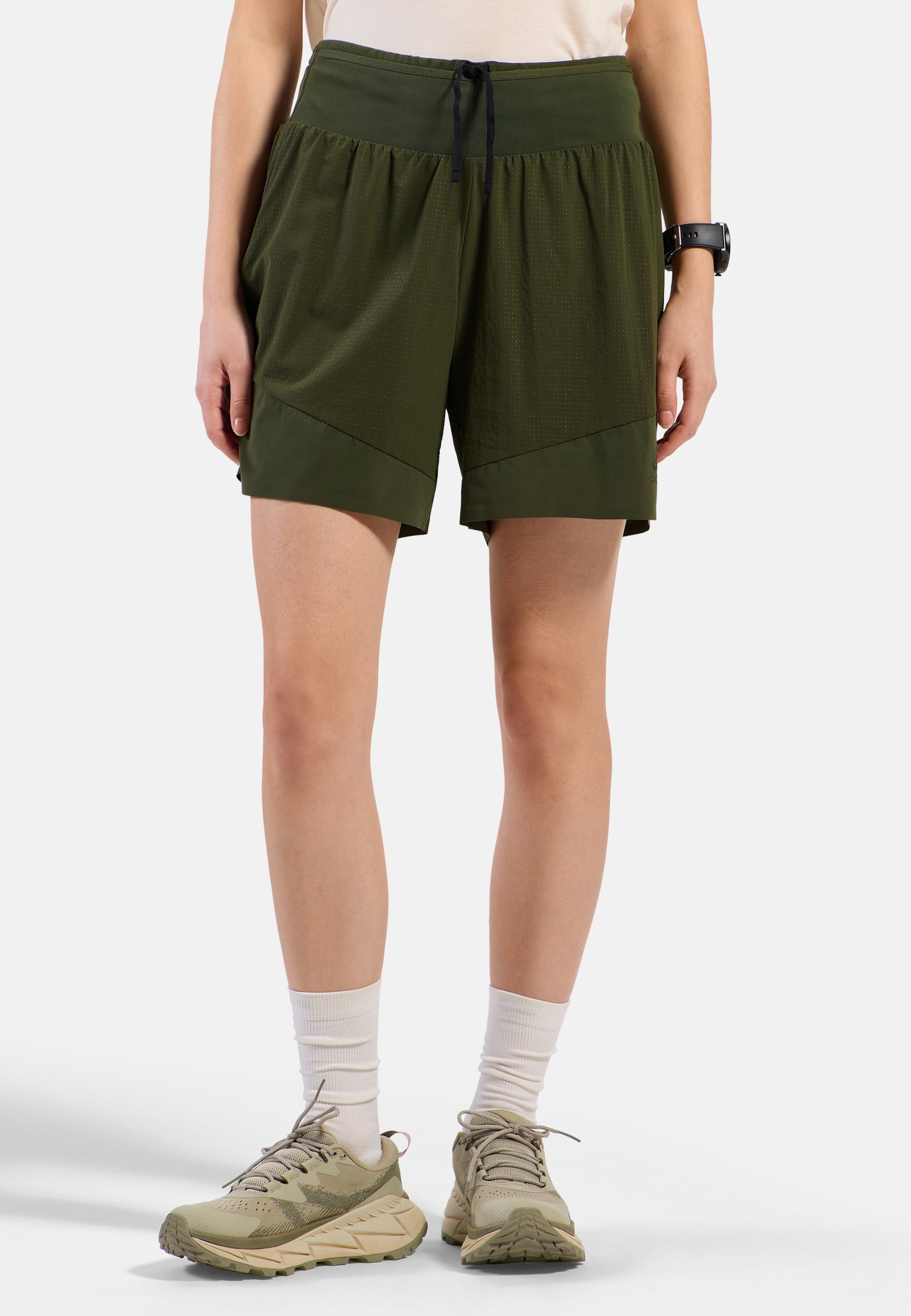 Odlo X-Alp Trail 5 Inch 2-In-1 Laufshorts für Damen - Trail Running, Wandern - grau, S