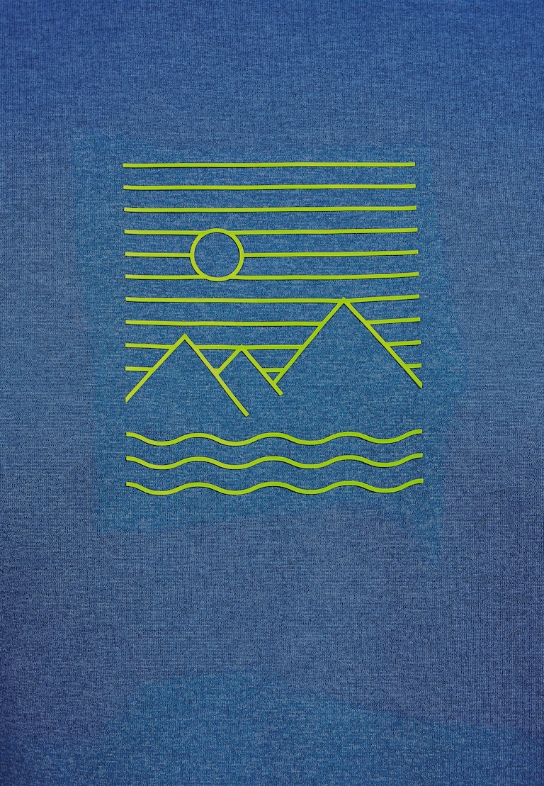 Ascent sun sea mountains t-shirt