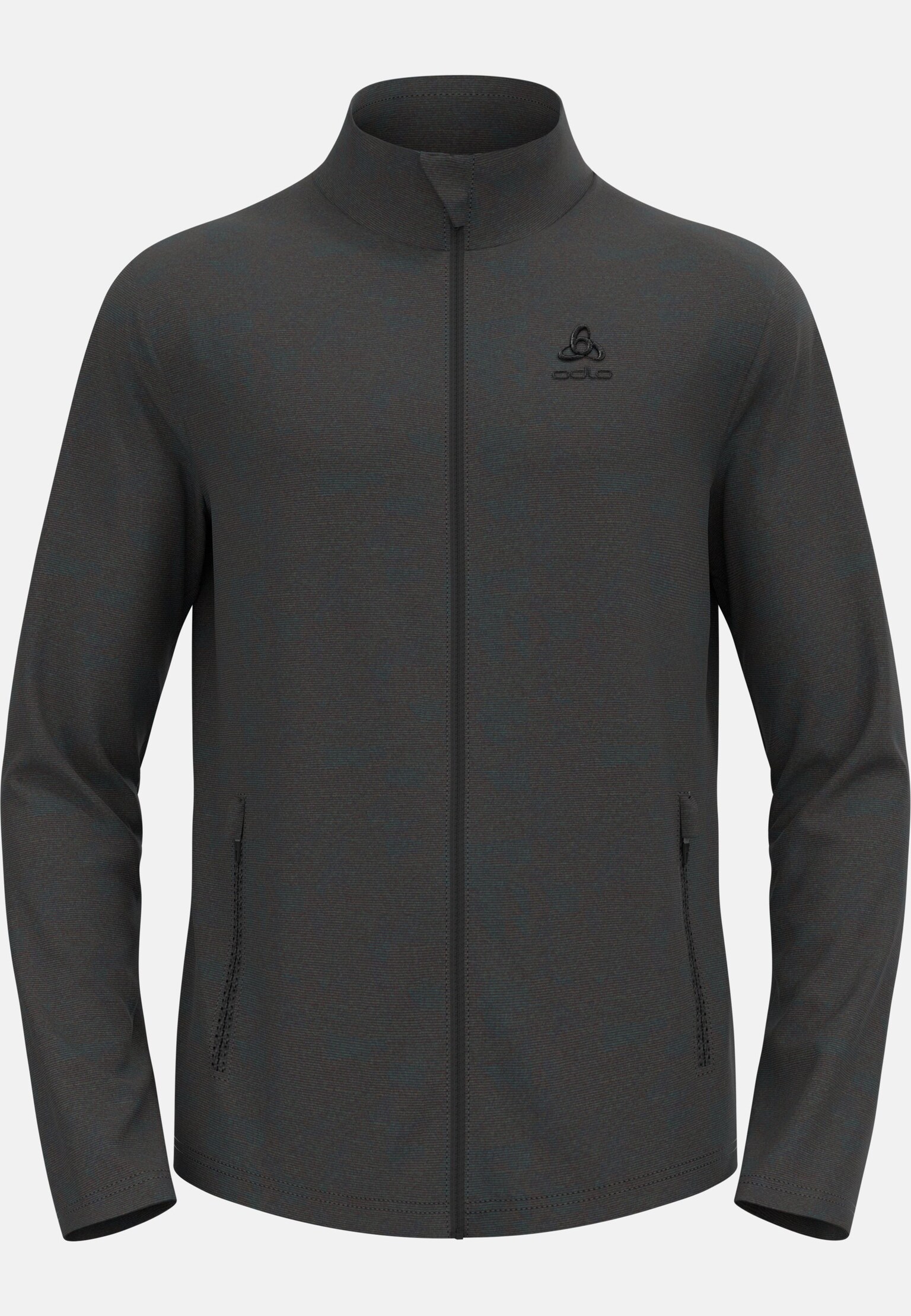 Roy Full-Zip Mid Layer in shale grey - black stripes | High