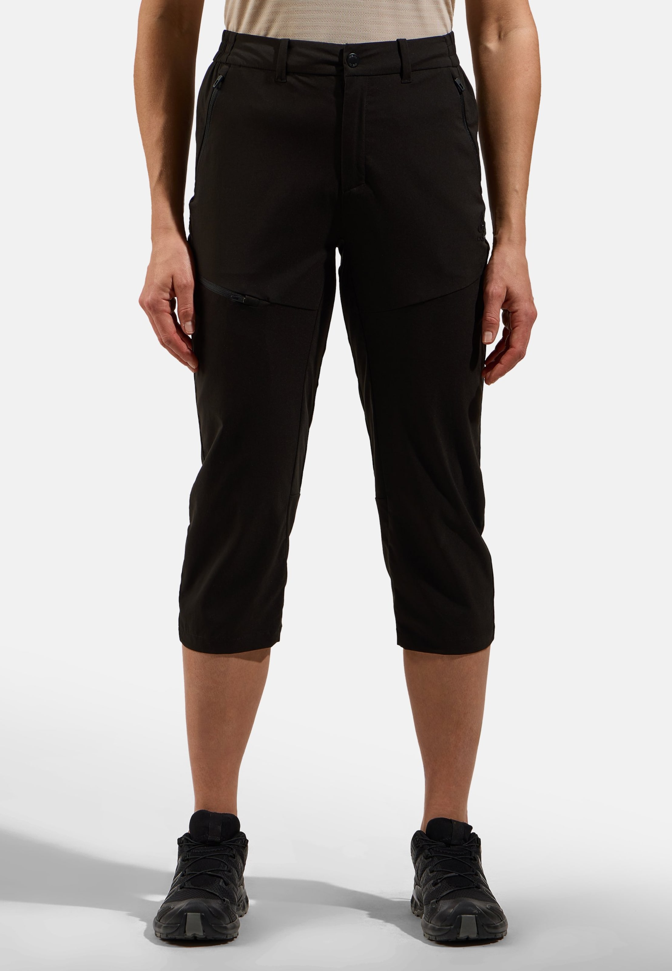 Odlo Ascent Light 3/4-Wanderhose für Damen, 34, schwarz