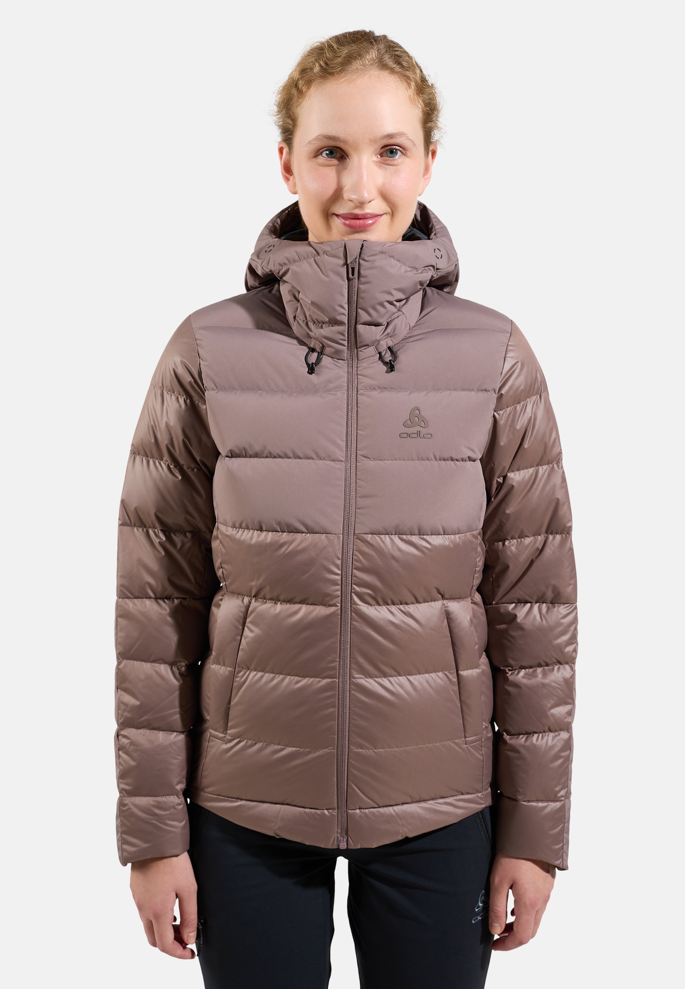 Odlo Severin N-Thermic Hooded Isolationsjacke für Damen - Casual Comfort - braun, XS