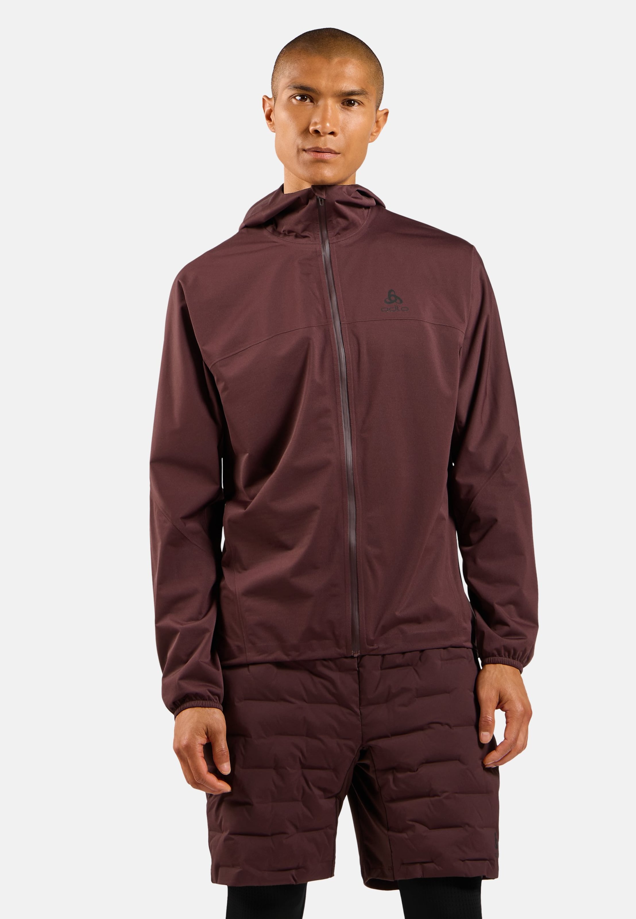 Odlo Wasserdichte X-Alp Performance Knit Laufjacke für Herren, XXL, maron