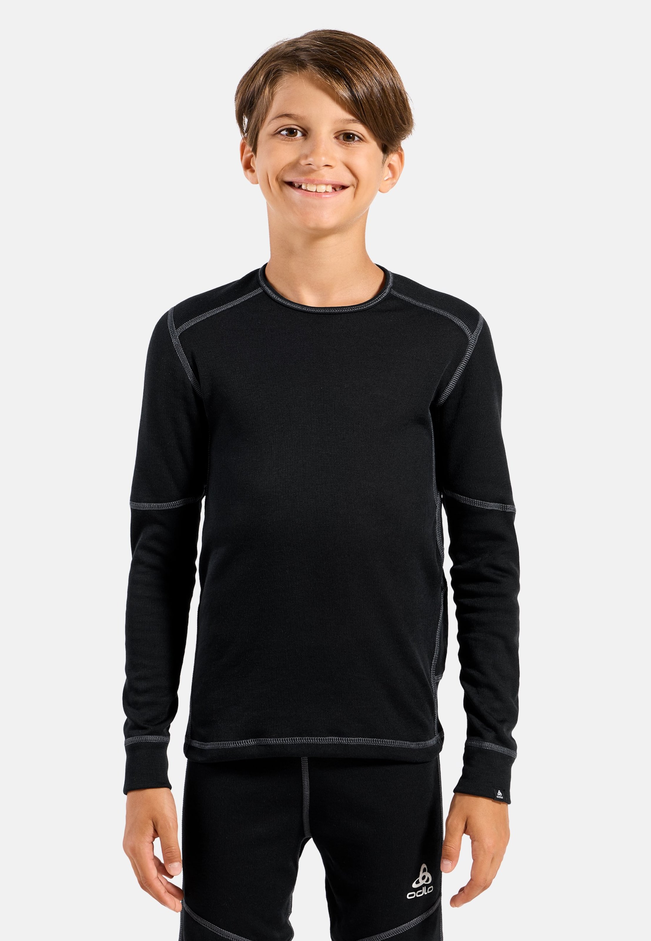 Odlo T-shirt technique à manches longues Active X-Warm pour enfant pour enfant, 140, noir