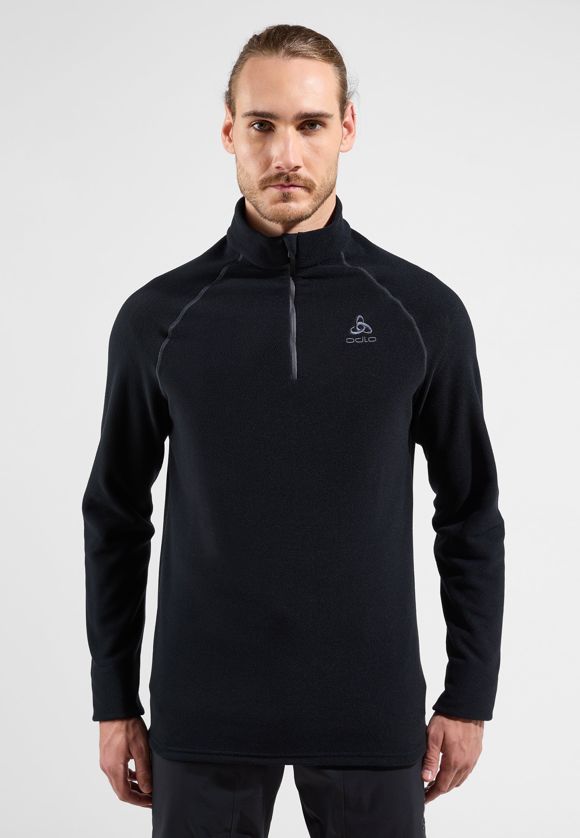 Odlo Rigi Mid Layer aus Fleece mit Halbreissverschluss für Herren, S, schwarz