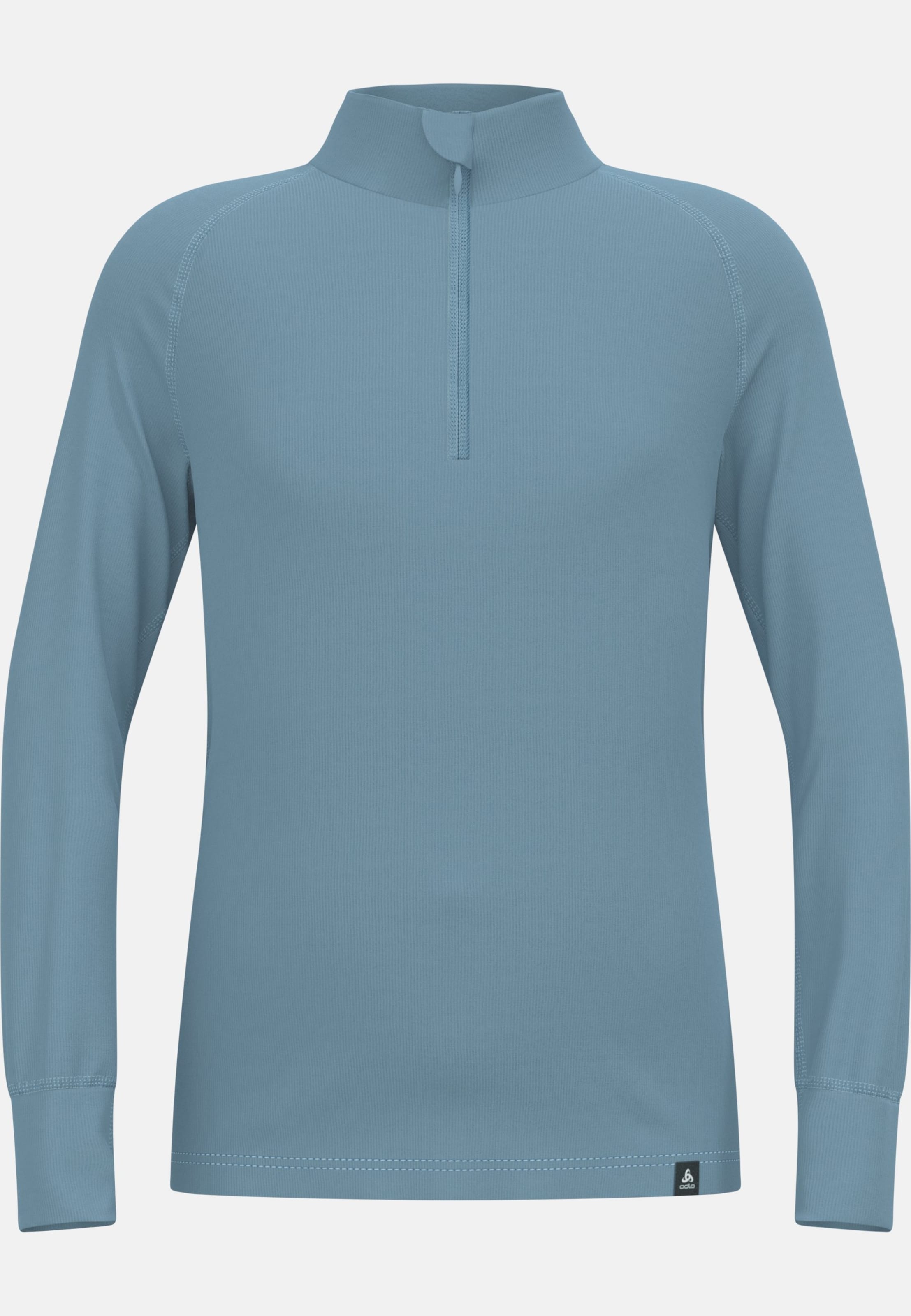 Odlo Active Warm Base-Layer-Shirt mit Halbreissverschluss für Kinder, 152, blau