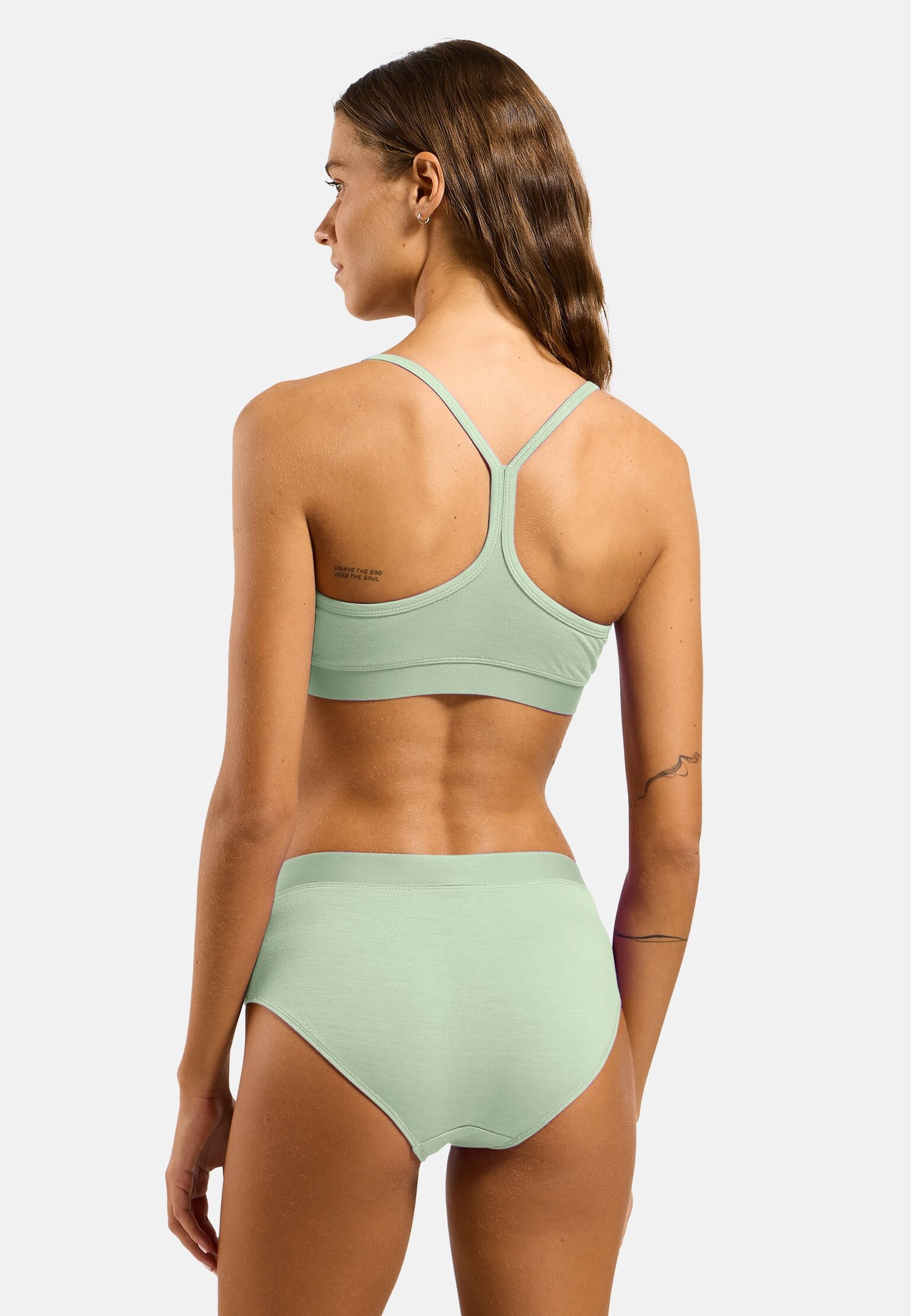 Brassière de sport douce en laine mérinos