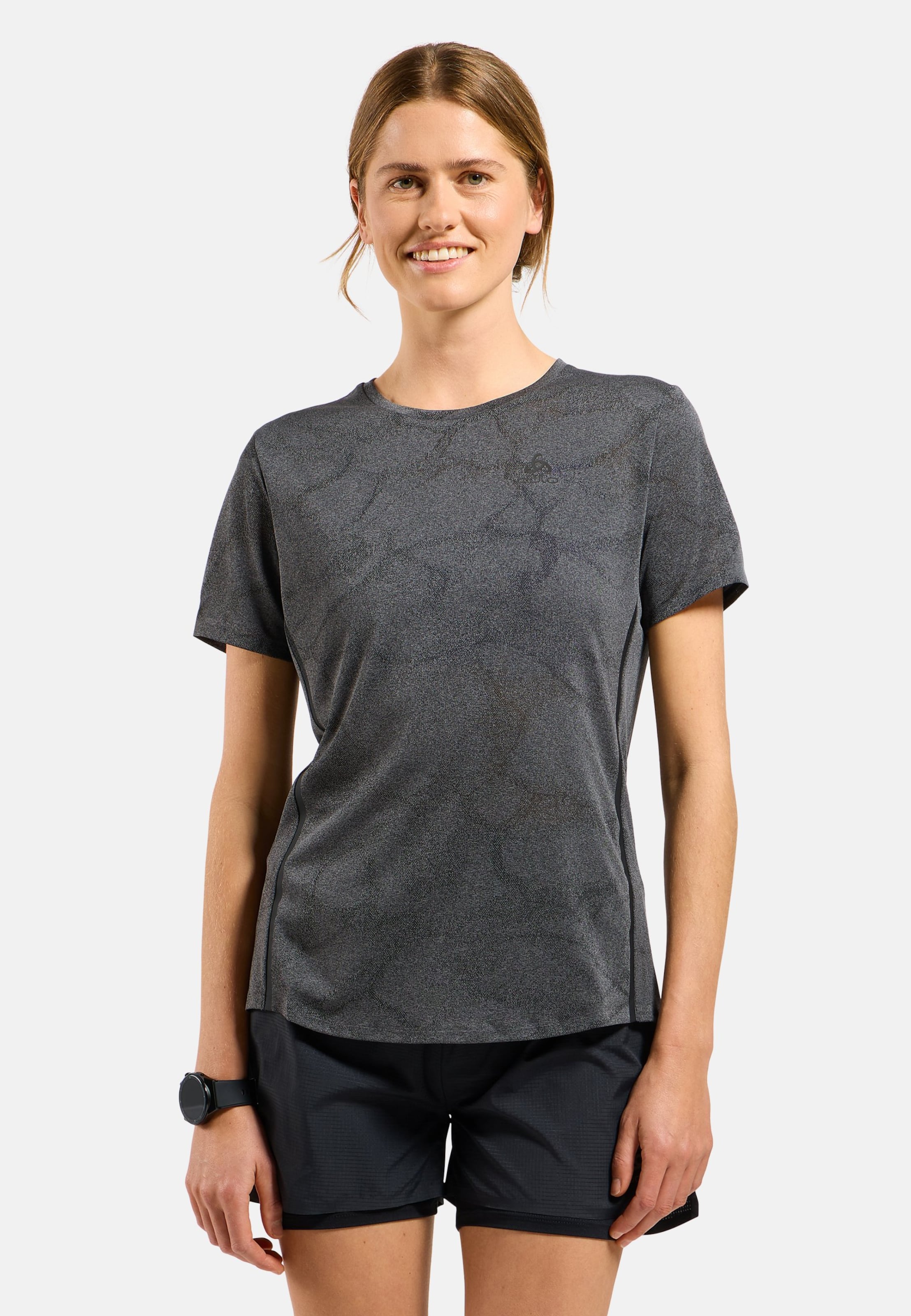 Odlo Zeroweight Engineered Chill-Tec Laufshirt für Damen, XL, schwarz
