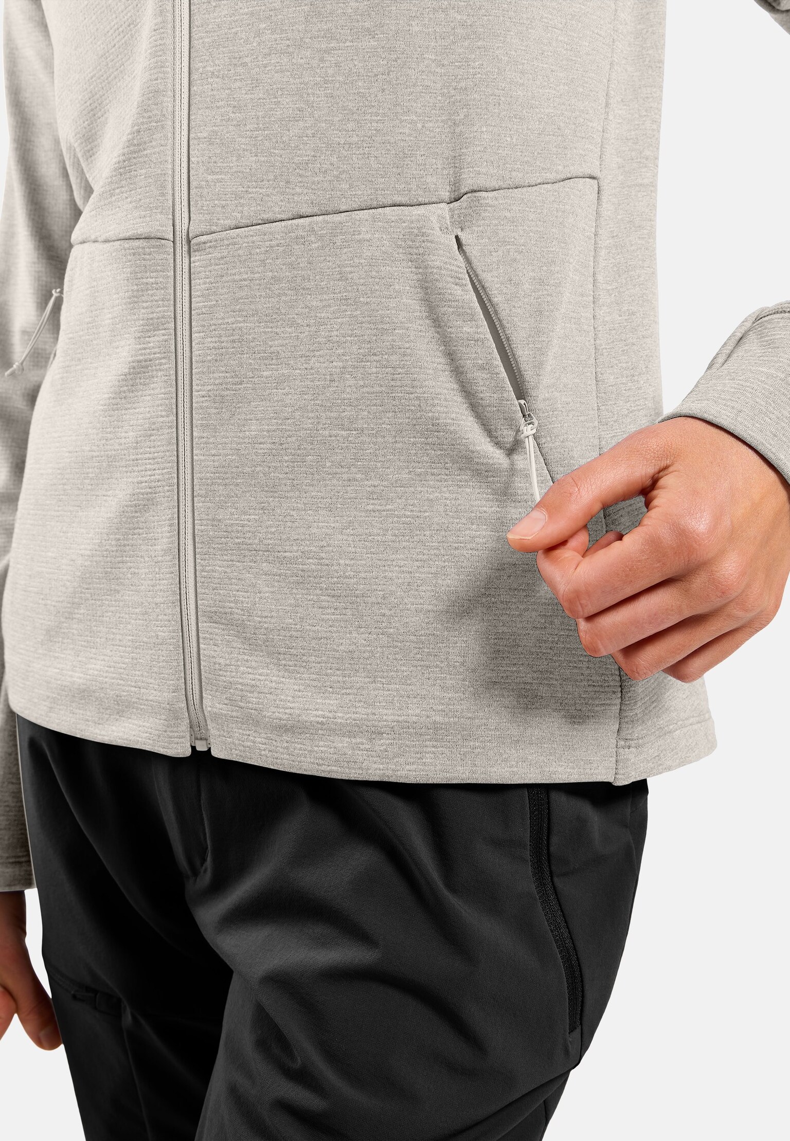 Veste multisport à zip intégral en polaire à structure quadrillée Essentials