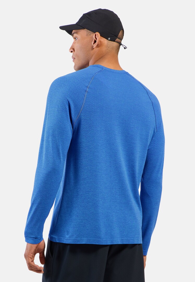Essential Seamless Long-Sleeve Running T-Shirt in dazzling blue