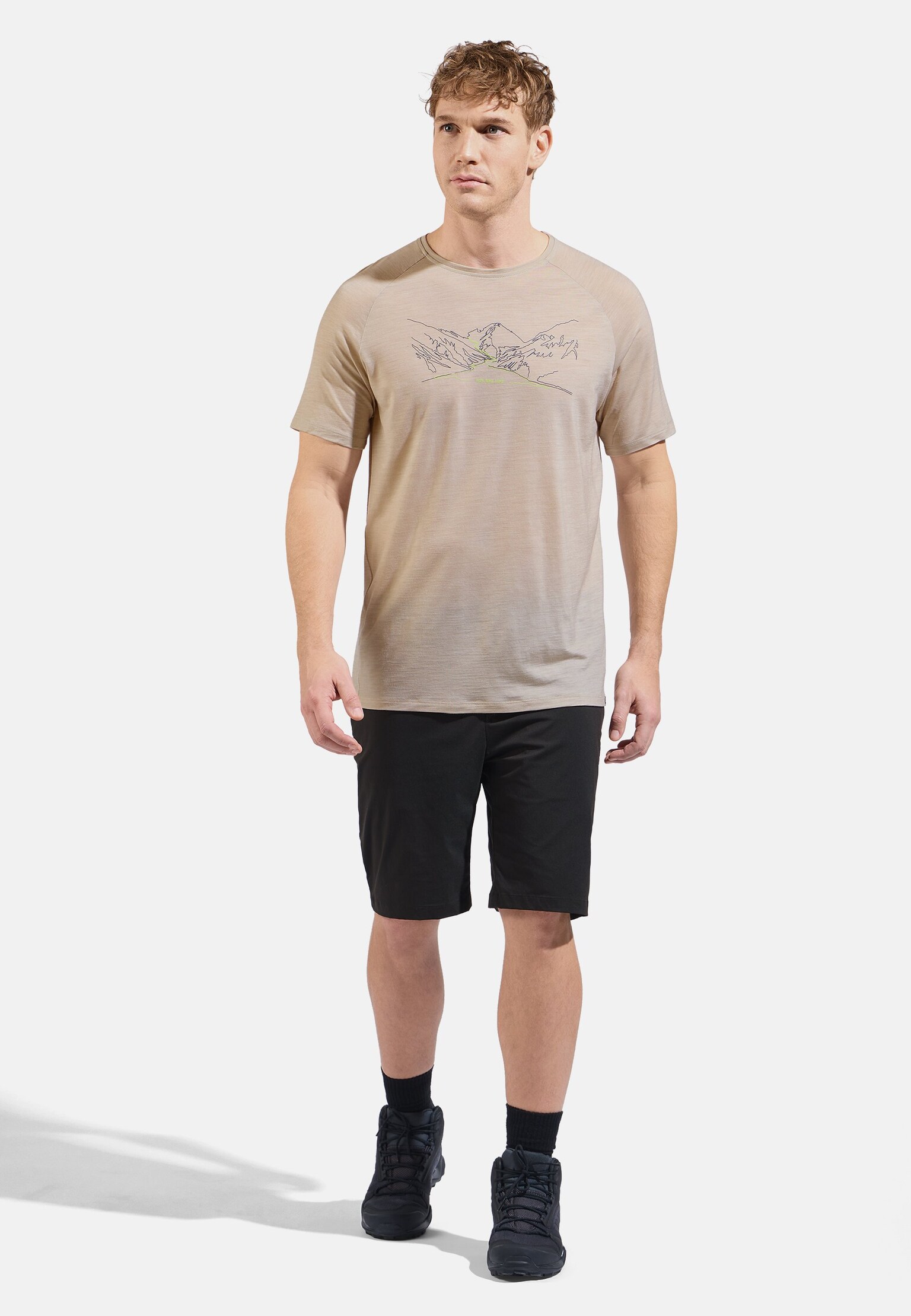 T-shirt à inscription Run Bike Hike Ascent Performance Wool 130