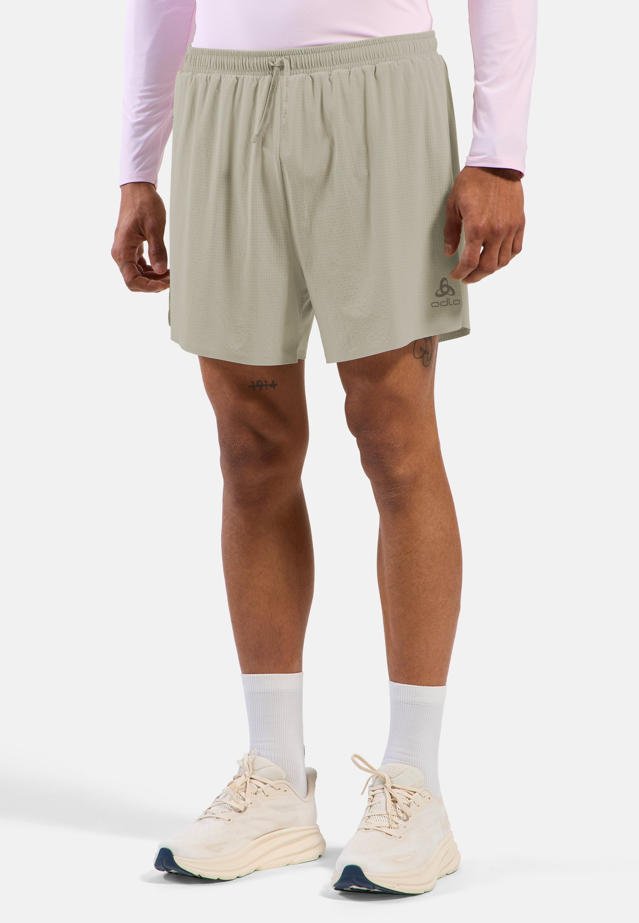 Odlo Zeroweight 5 Inch Laufshorts mit Innenhose für Herren - Training, Running - grau, S
