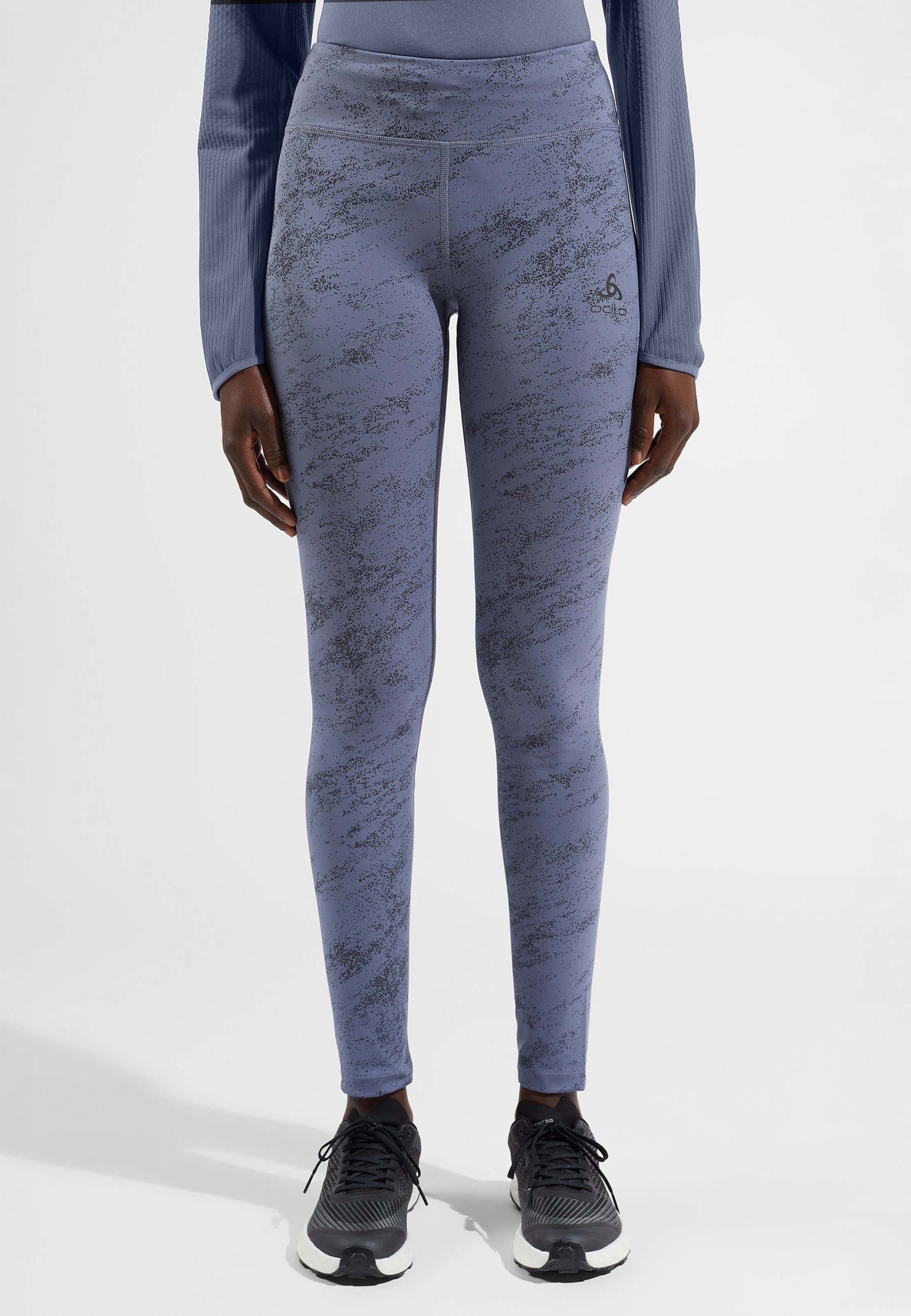 Odlo Zeroweight Print Reflective Lauftights für Damen, S, grau