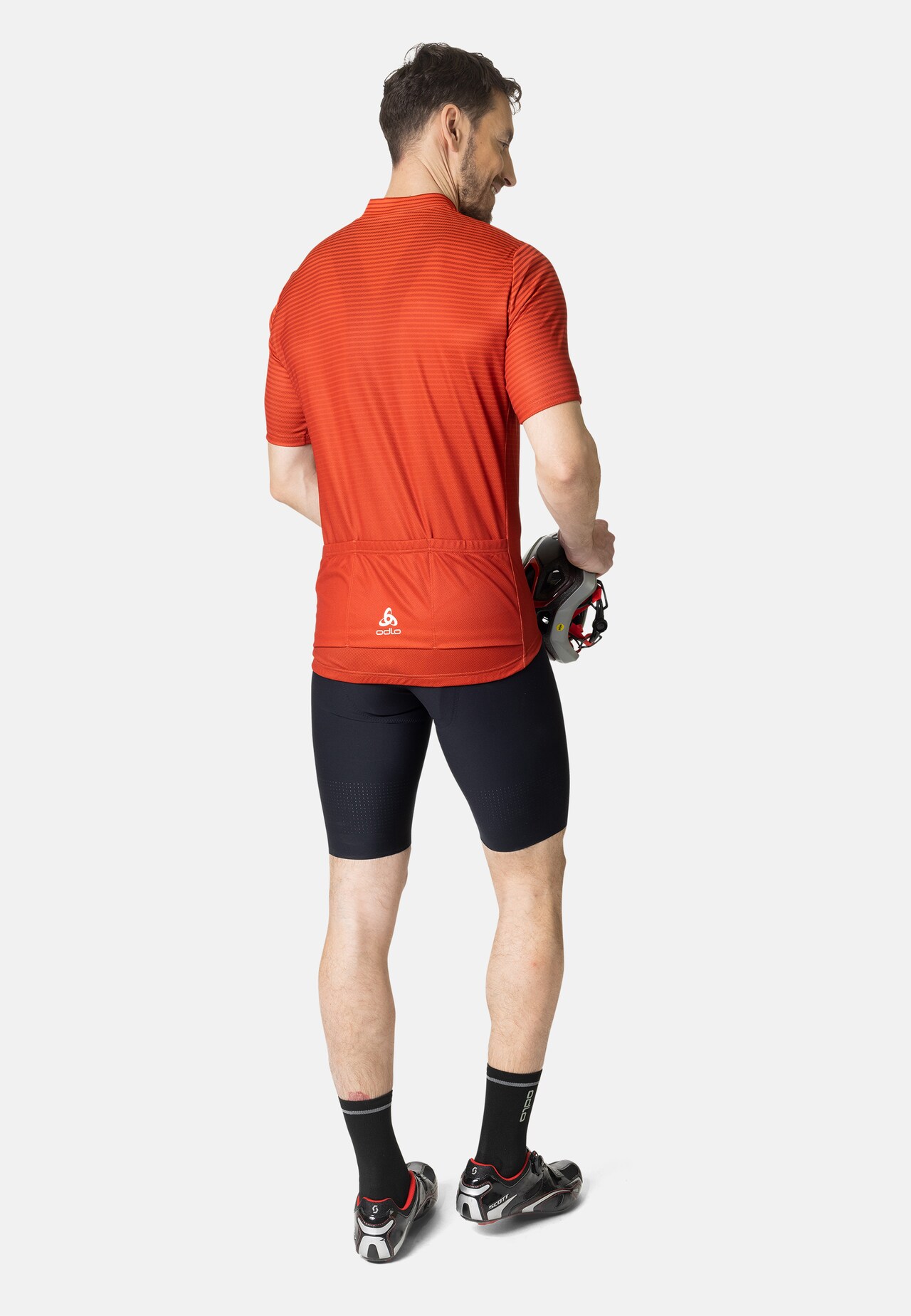 Maglia da ciclismo Essential Print a collo alto a zip intera