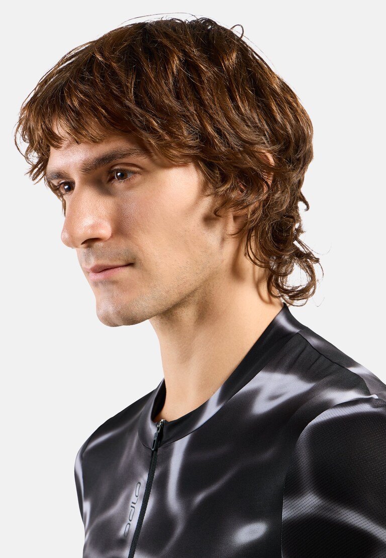 The Zeroweight Pro Chill-Tec full-zip print cycling jersey