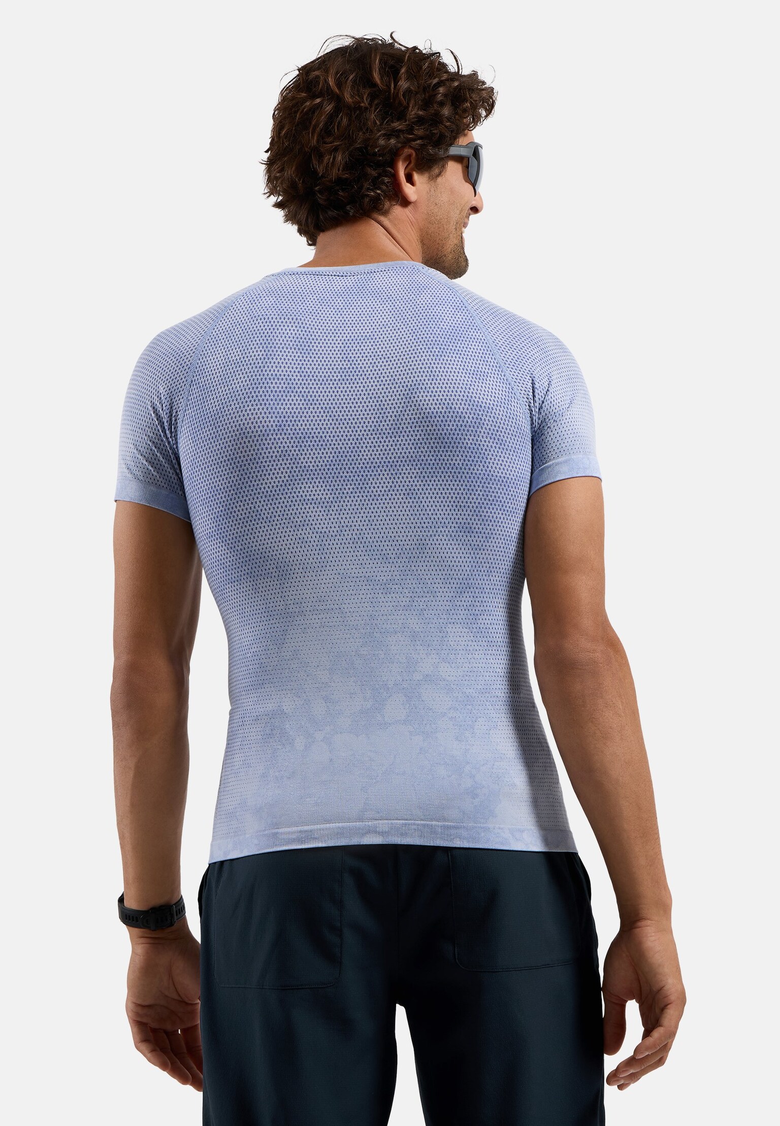 Kurzärmeliger Performance Light Base Layer mit Rain-Dye-Effekt