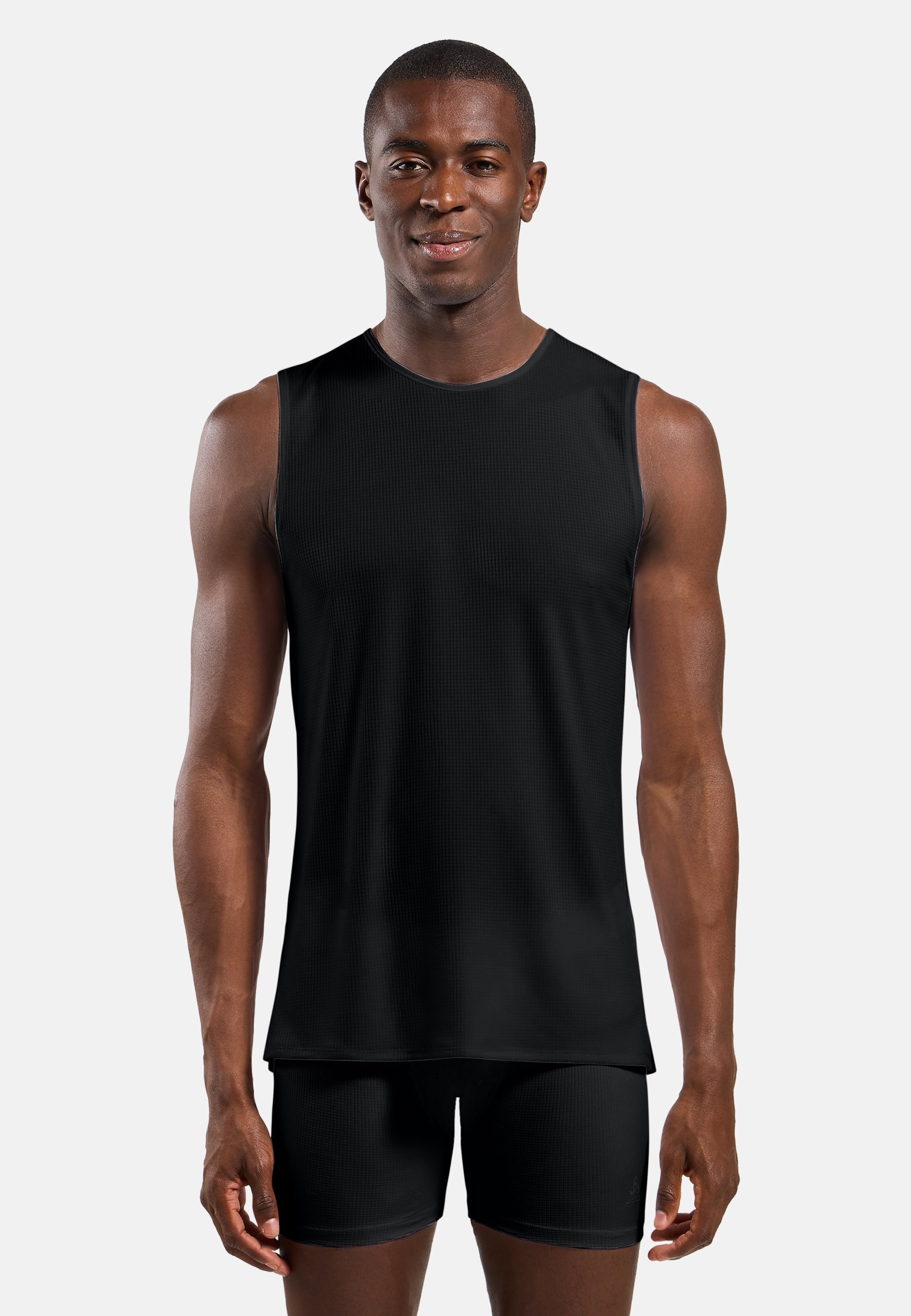 Odlo Ärmelloser Active Light Base Layer mit Rundhalsausschnitt für Herren, L, schwarz