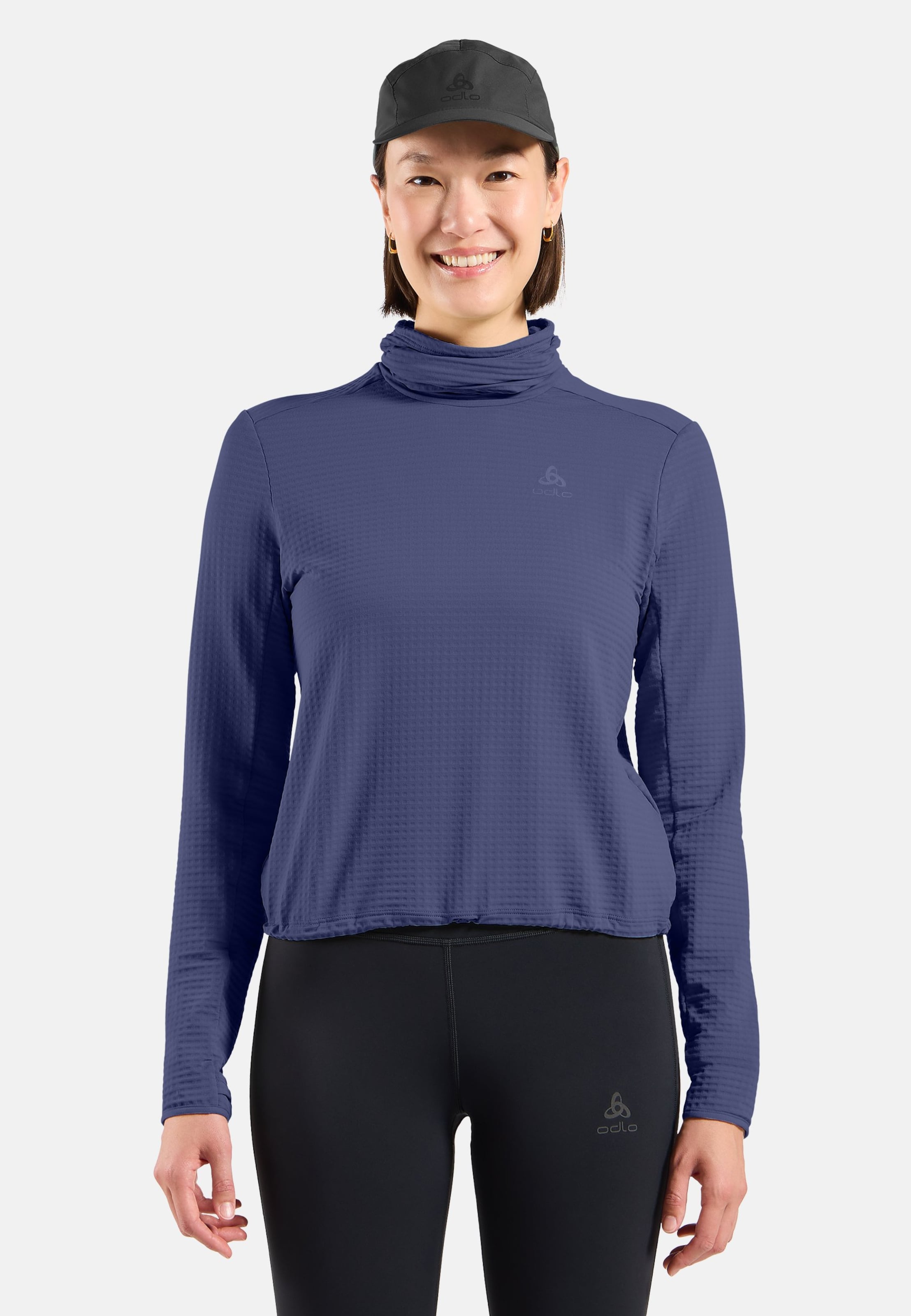 Odlo Essentials Thermal Laufshirt mit Rollkragen für Damen, XL, lila