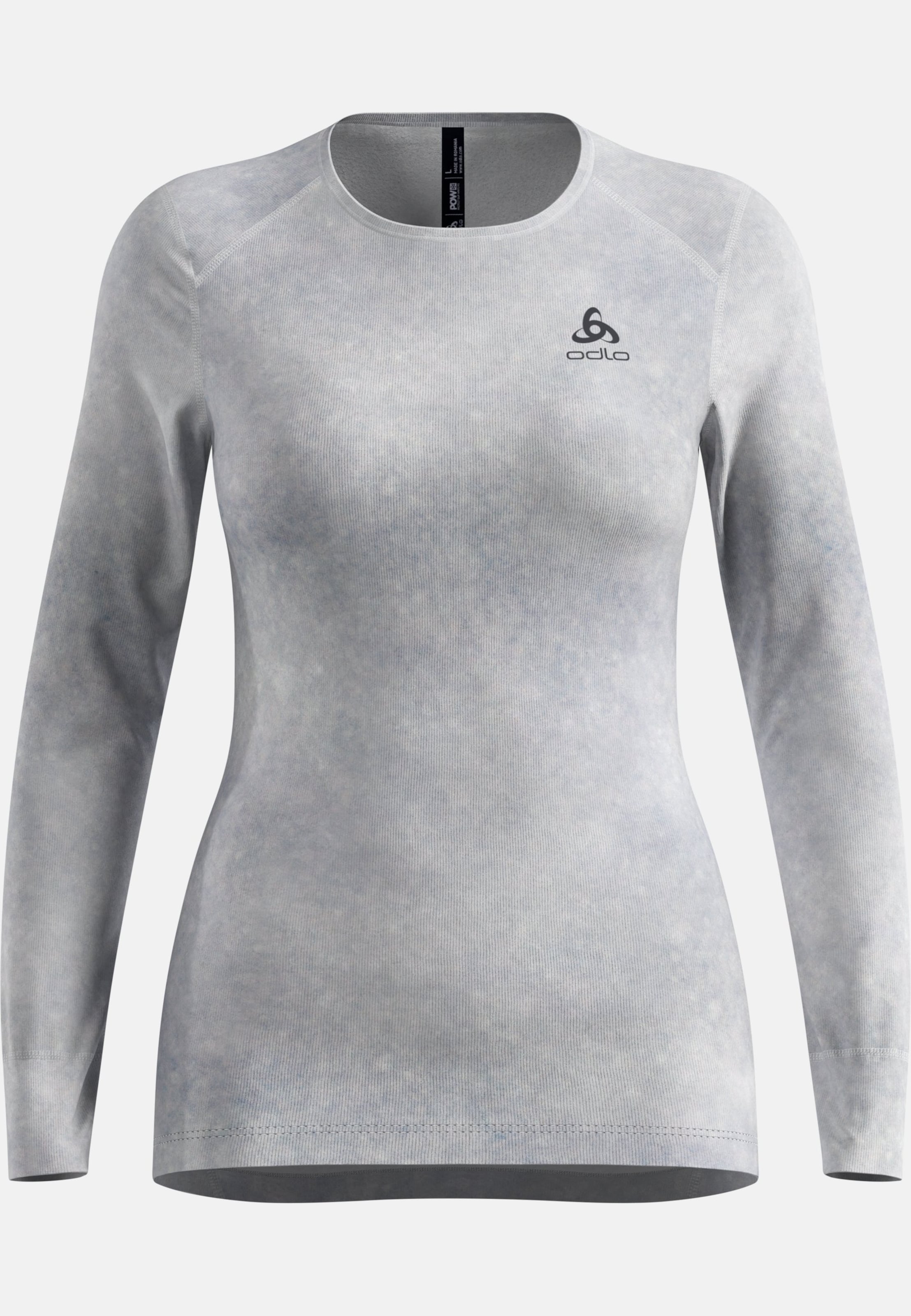 Odlo Odlo x POW Collective Voices Active Warm Base-Layer-Shirt mit Print für Damen, XL, grau