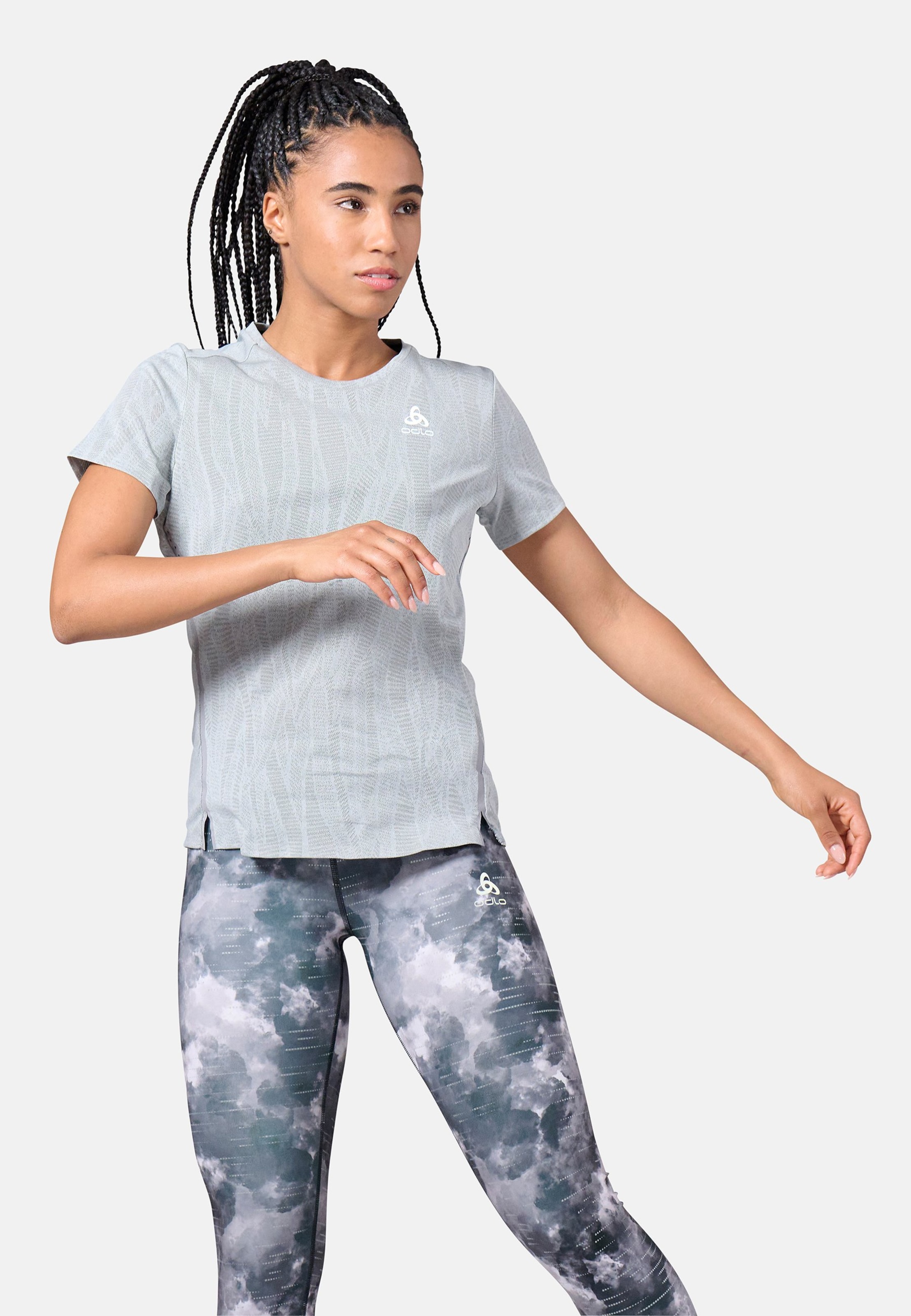 Odlo Zeroweight Engineered Chill-Tec Laufshirt für Damen, S, grau
