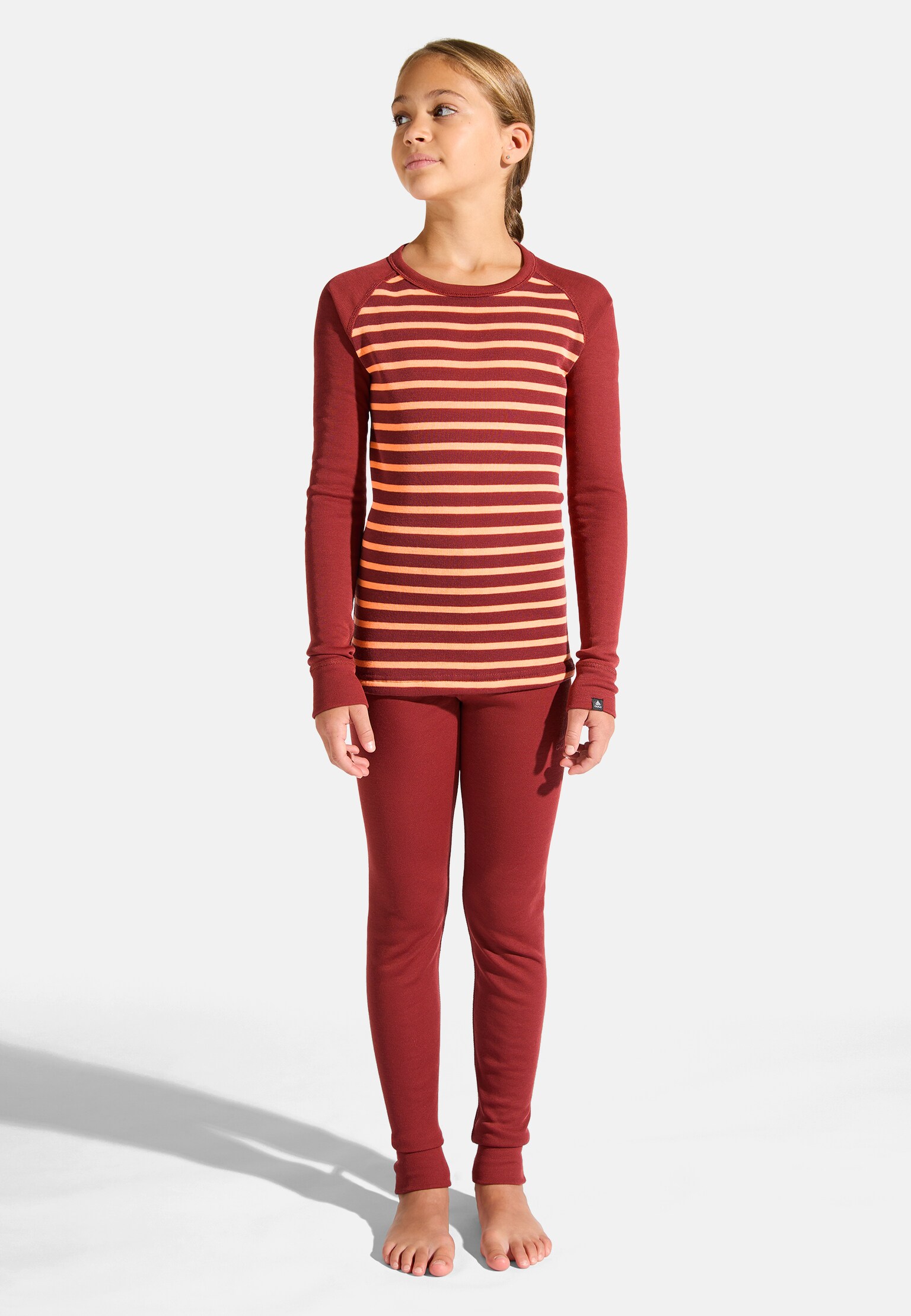 The Active Warm kids' striped base layer top