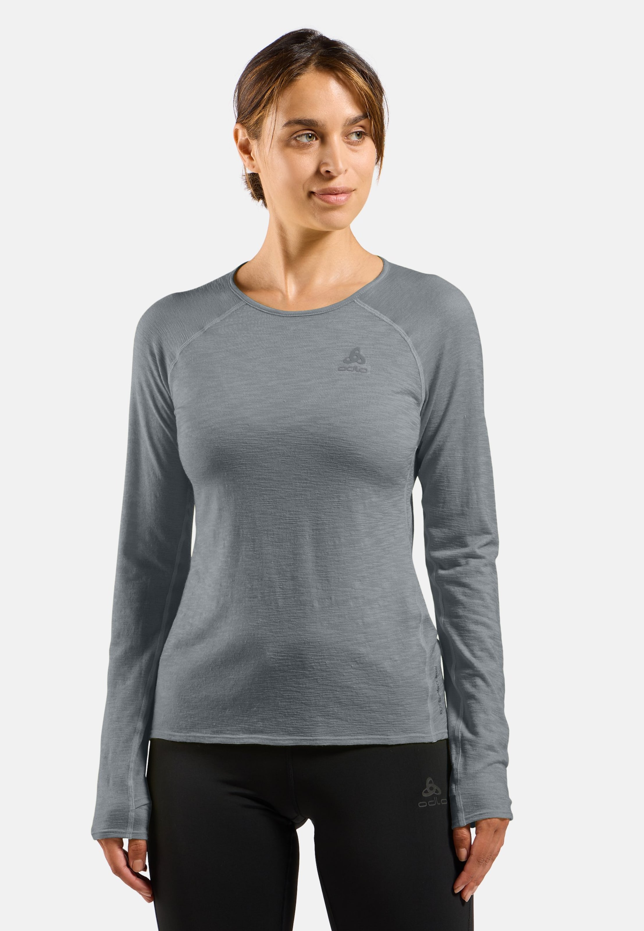 Odlo Langärmeliges X-Alp Performance Wool 115 Trailrunning-Shirt für Damen, M, grau