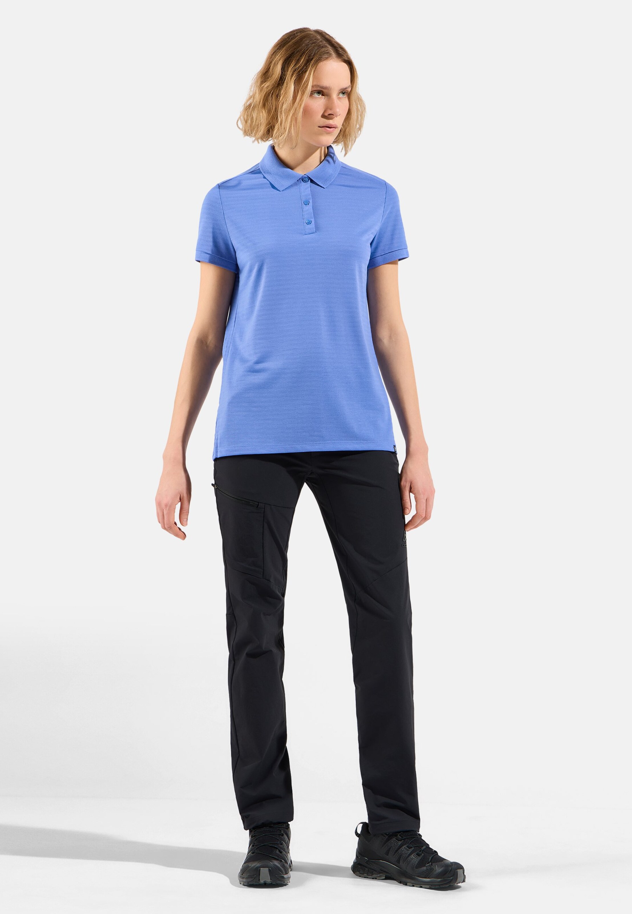 Odlo Ascent Natural Poloshirt für Damen - Wandern, Casual Comfort - lila, S