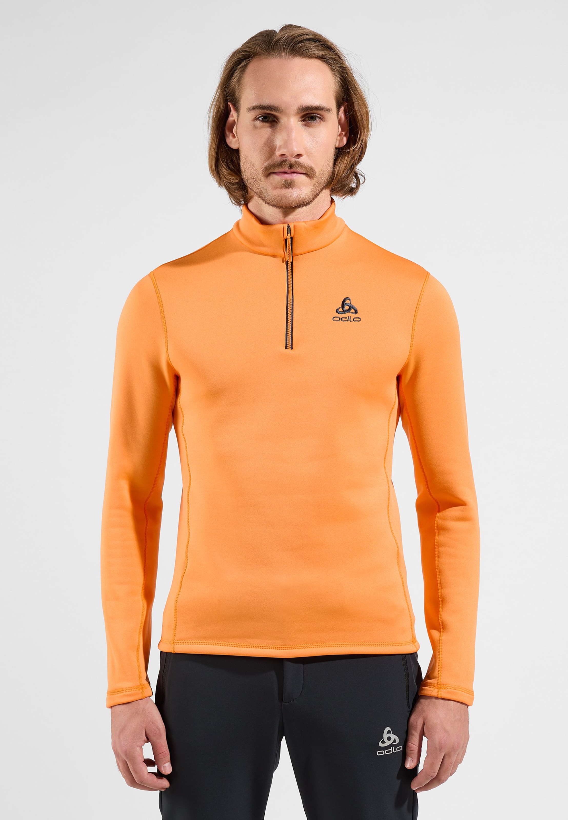 Odlo Berra Mid Layer mit Halbreissverschluss für Herren, S, orange