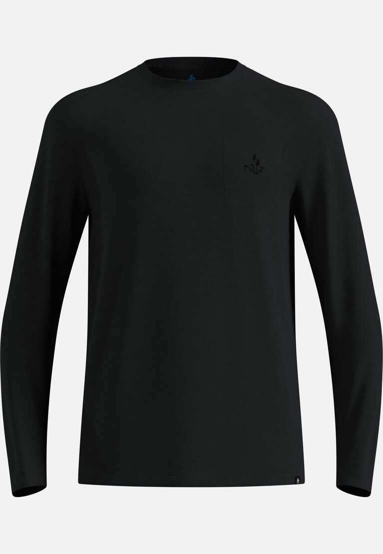T-shirt a maniche lunghe con taschino Ascent merino 200