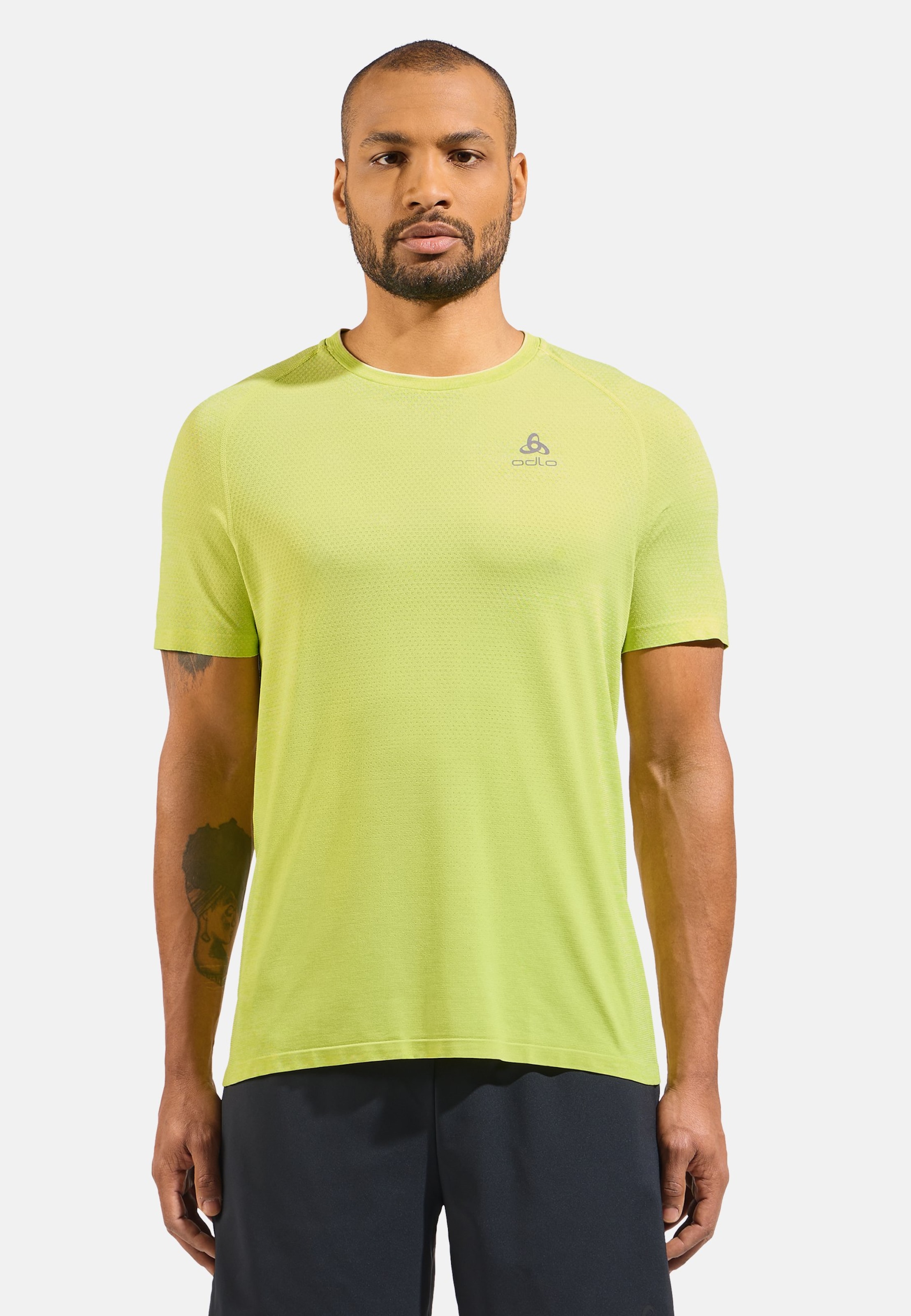 Odlo Essential Seamless Lauf-T-Shirt für Herren - Training, Running - grün, XXL