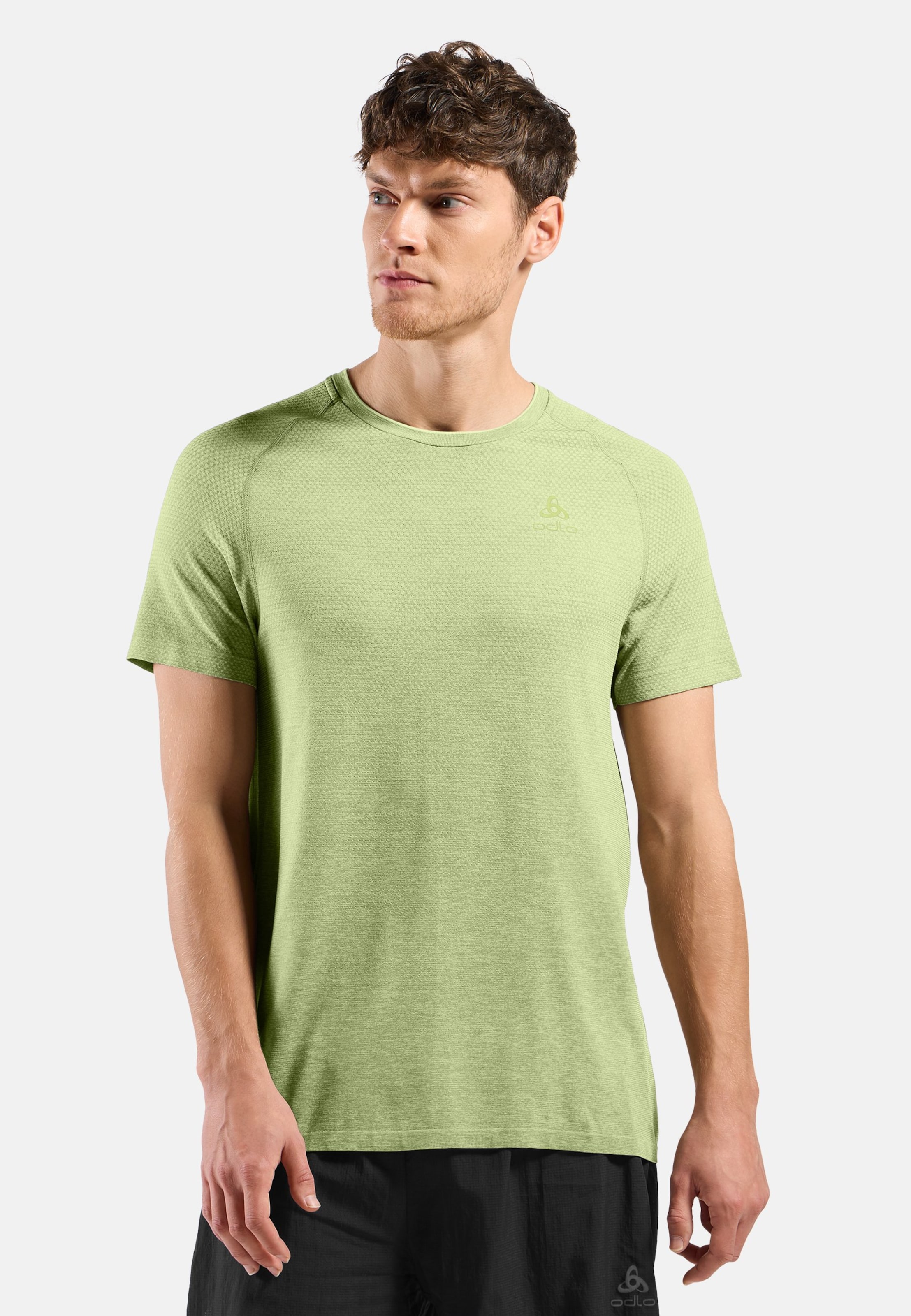 Odlo Essential Seamless Lauf-T-Shirt für Herren - Training, Running - grün, S