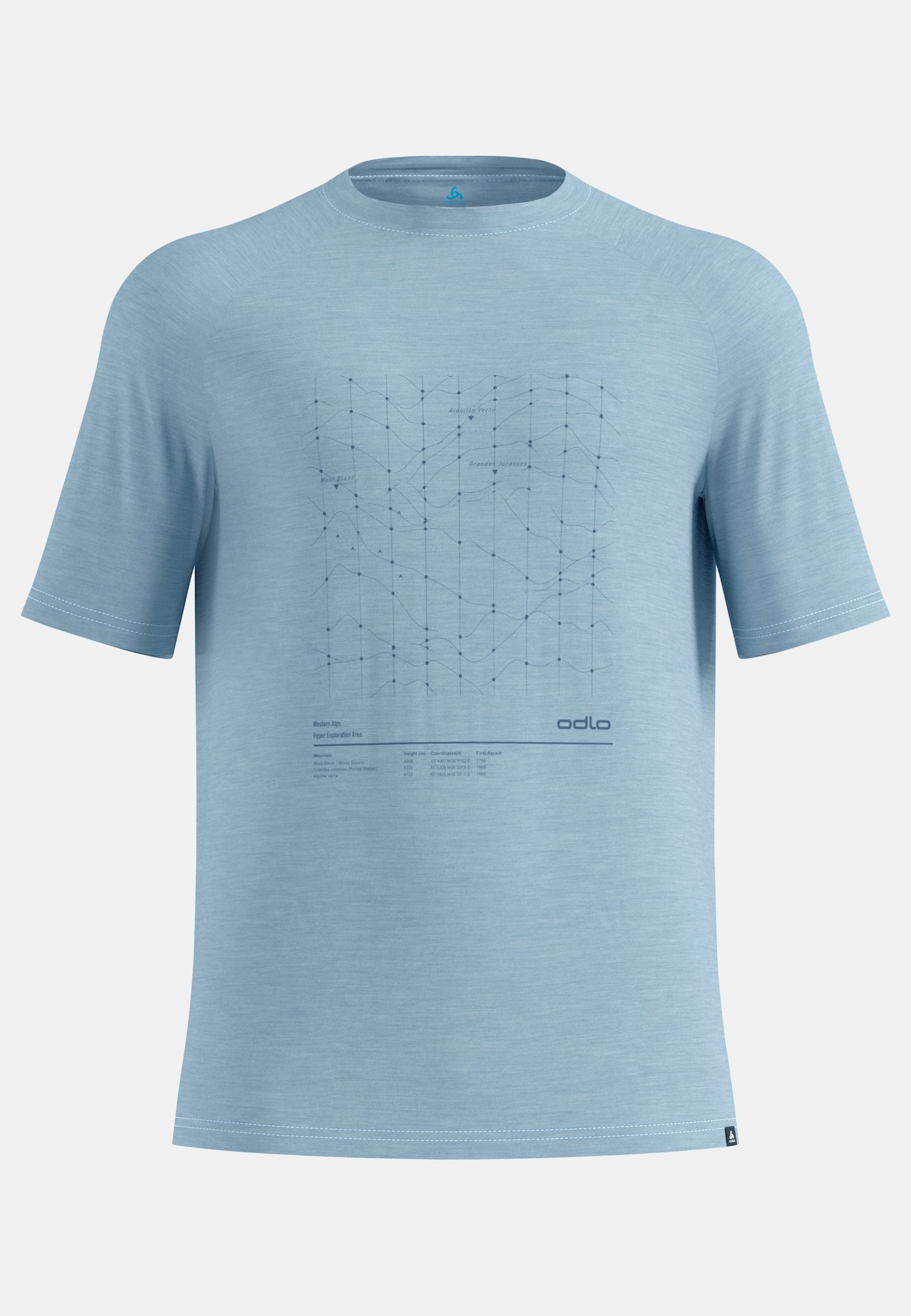 The Ascent Merino-blend hyper mapping t-shirt