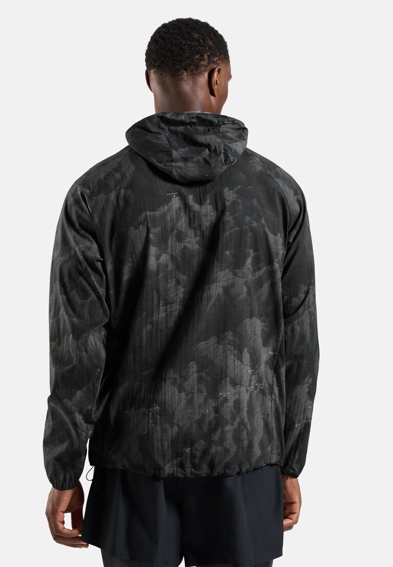 The Zeroweight hyper print hooded running anorak