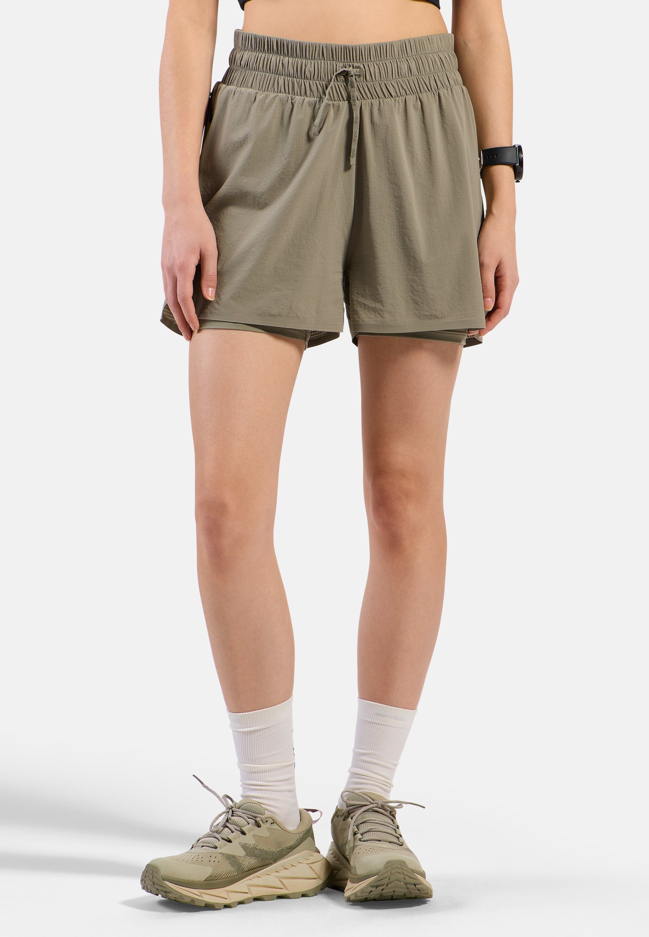 Odlo Zeroweight 3 Inch 2-In-1 Laufshorts für Damen - Training, Running - grün, L