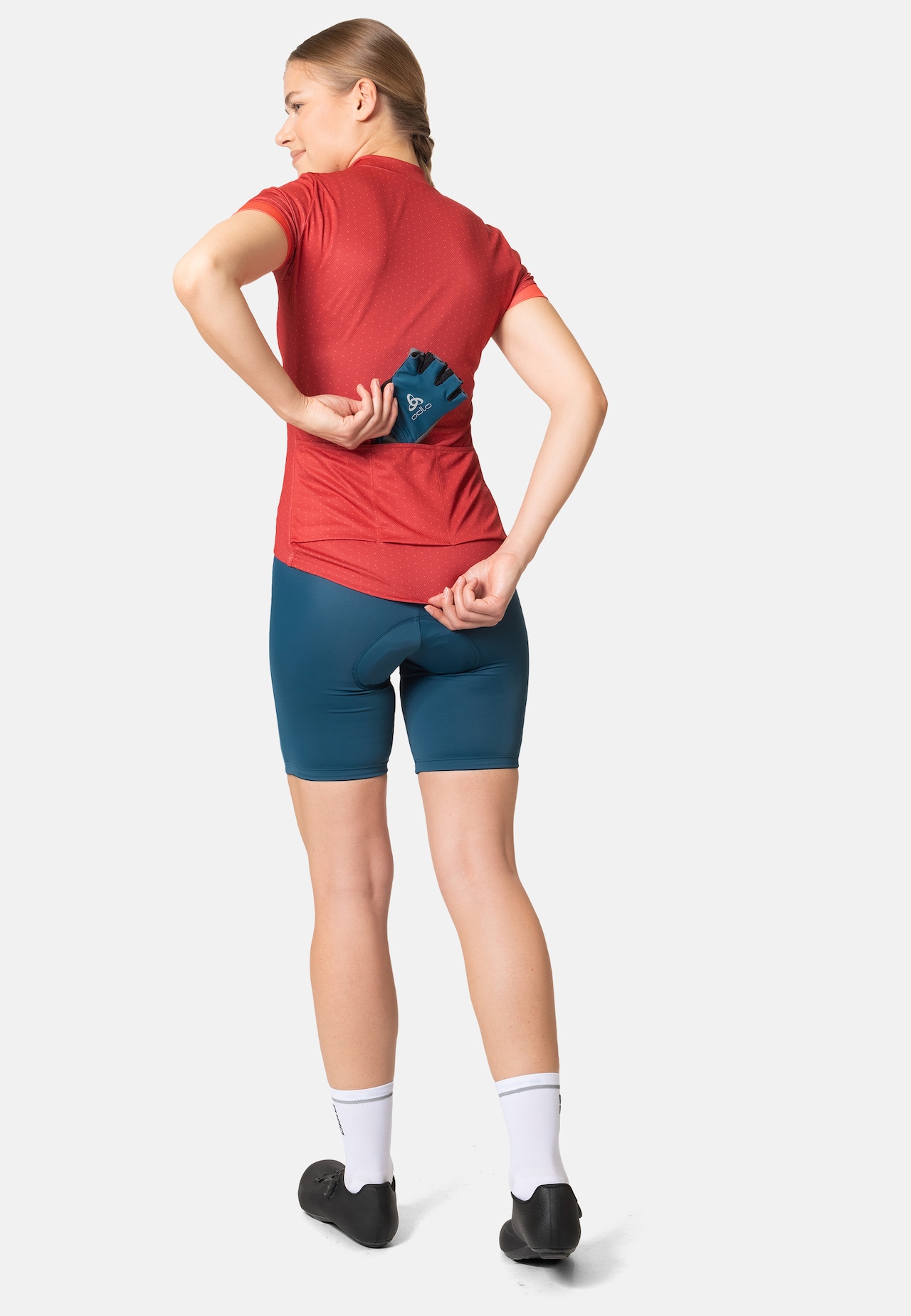 Maglia da ciclismo Essential con stampa a collo alto e zip intera