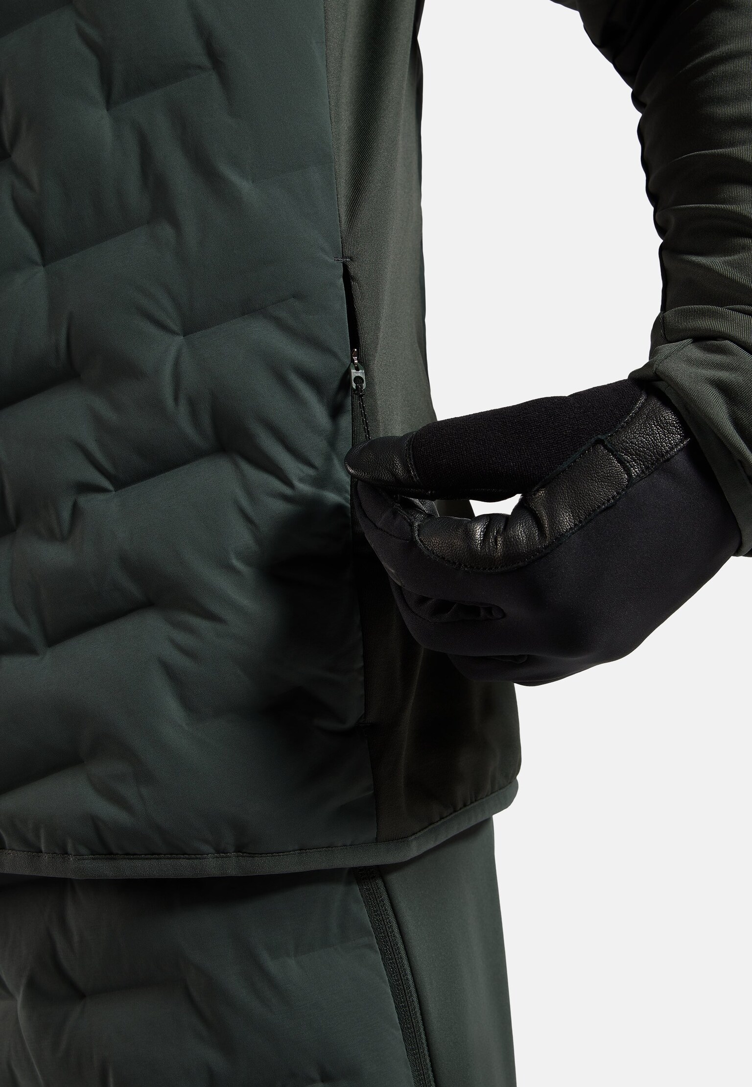 The Zeroweight Insulator hybrid mid layer hooded zip
