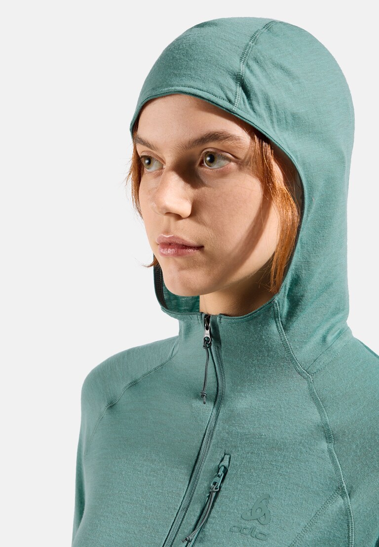 The Ascent Performance Wool 125 micro mid layer hooded zip