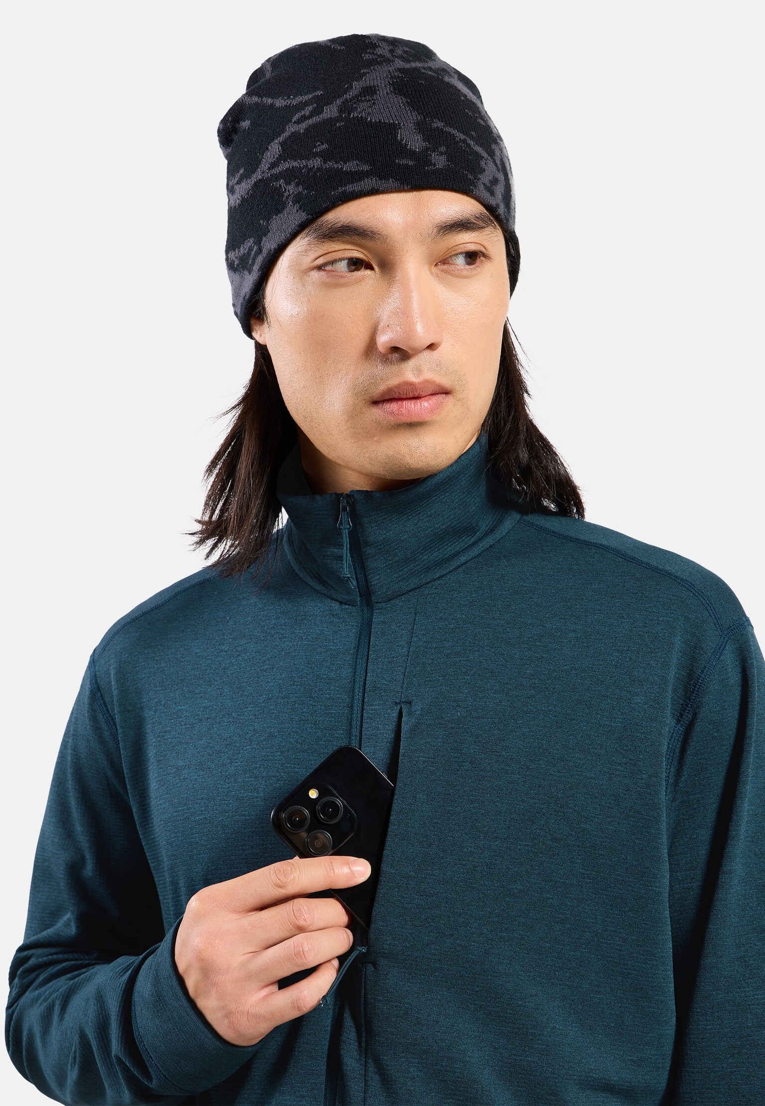 Haut demi-zip Grid Fleece