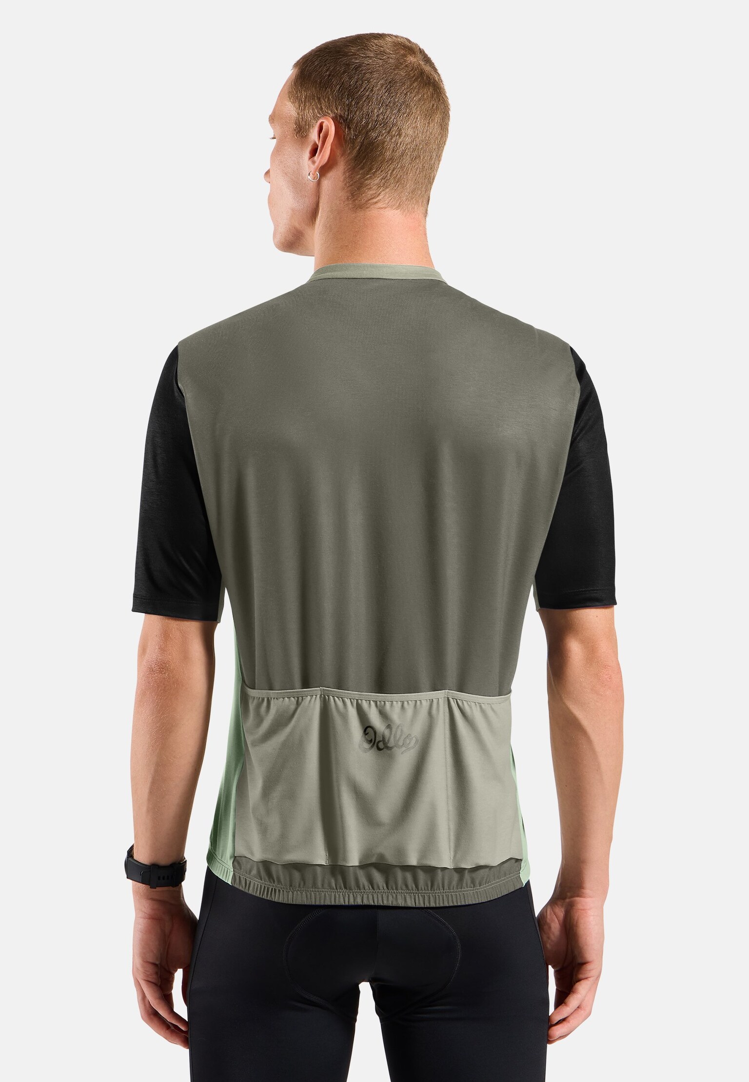 The Essentials heritage print full-zip cycling jersey