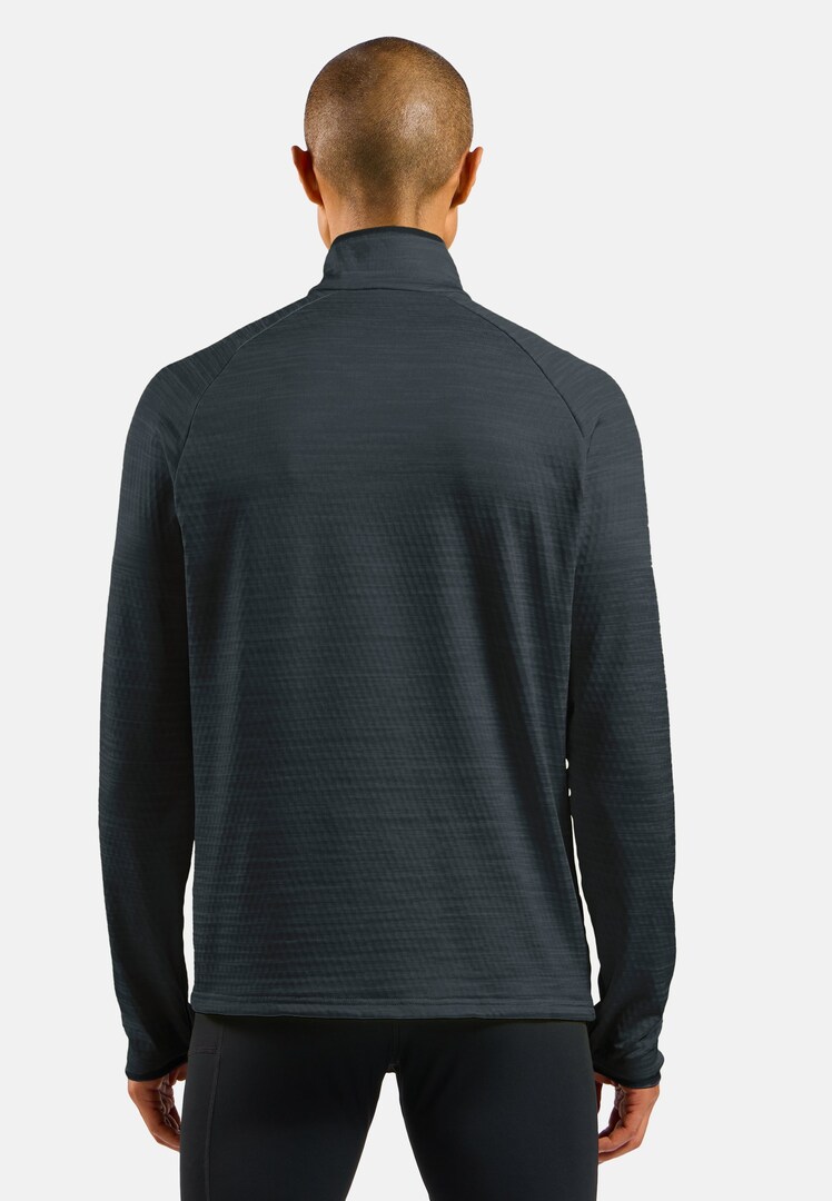 The men's Run Easy half-zip mid layer top in black melange