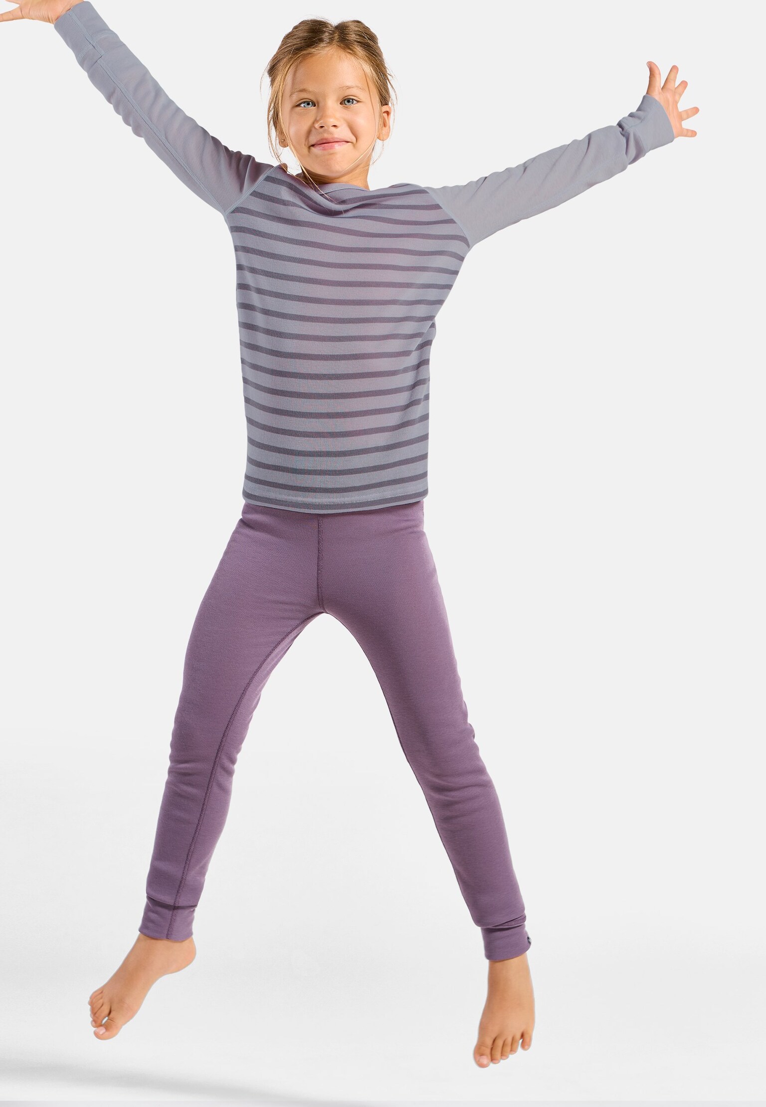 The Active Warm kids' striped base layer top