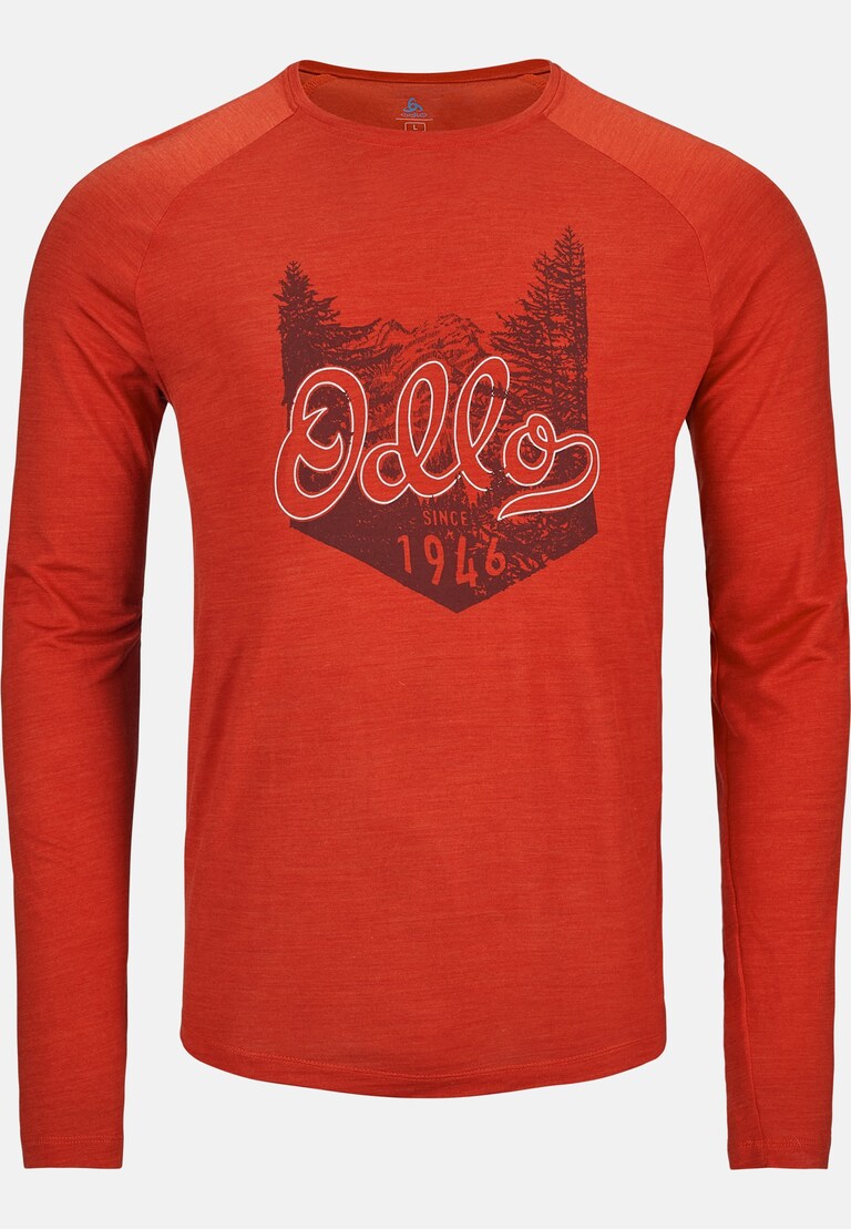 The Ascent Performance Wool 130 hand drawn logo long sleeve t-shirt