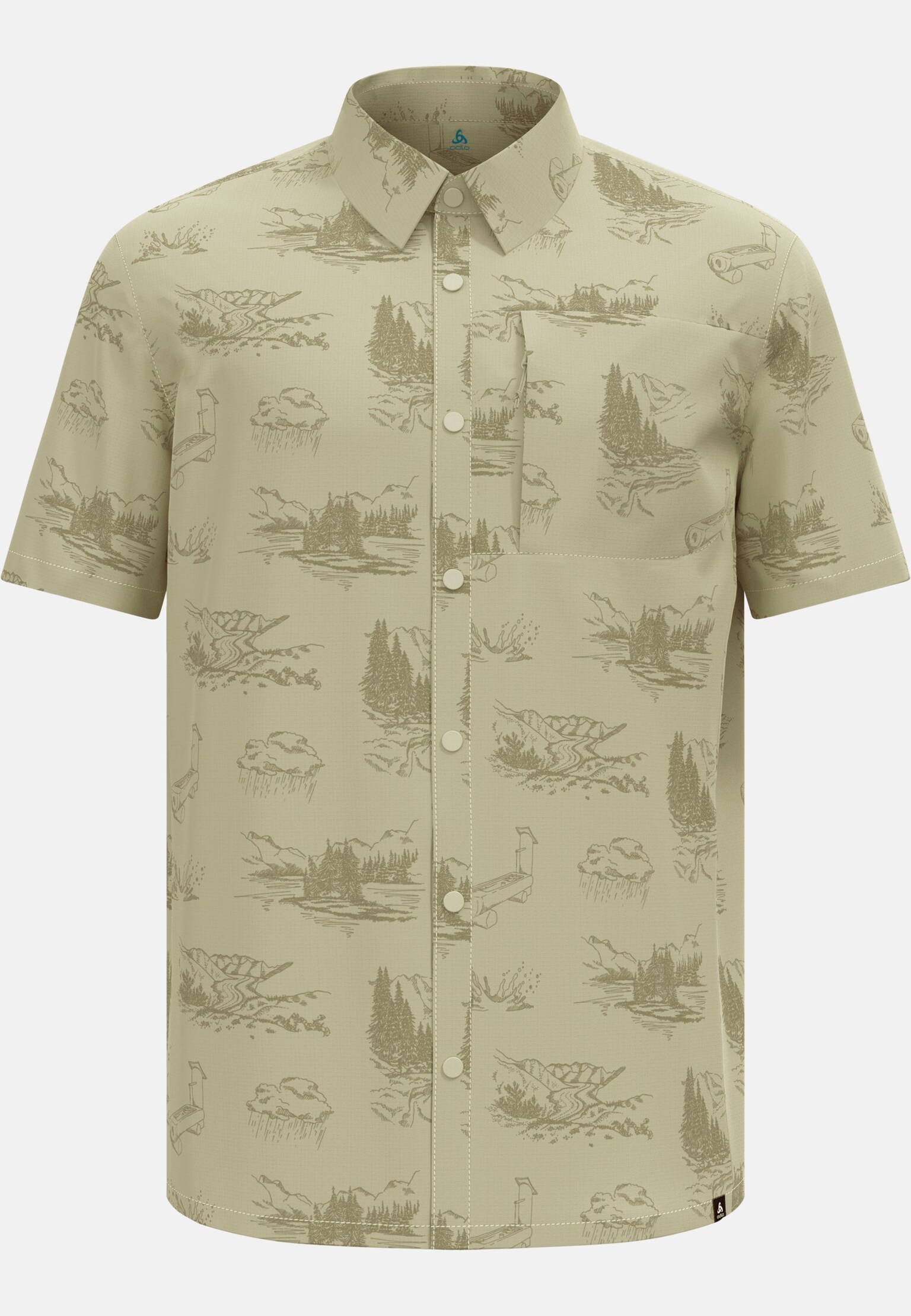 Essentials Print hikingshirt met korte mouwen