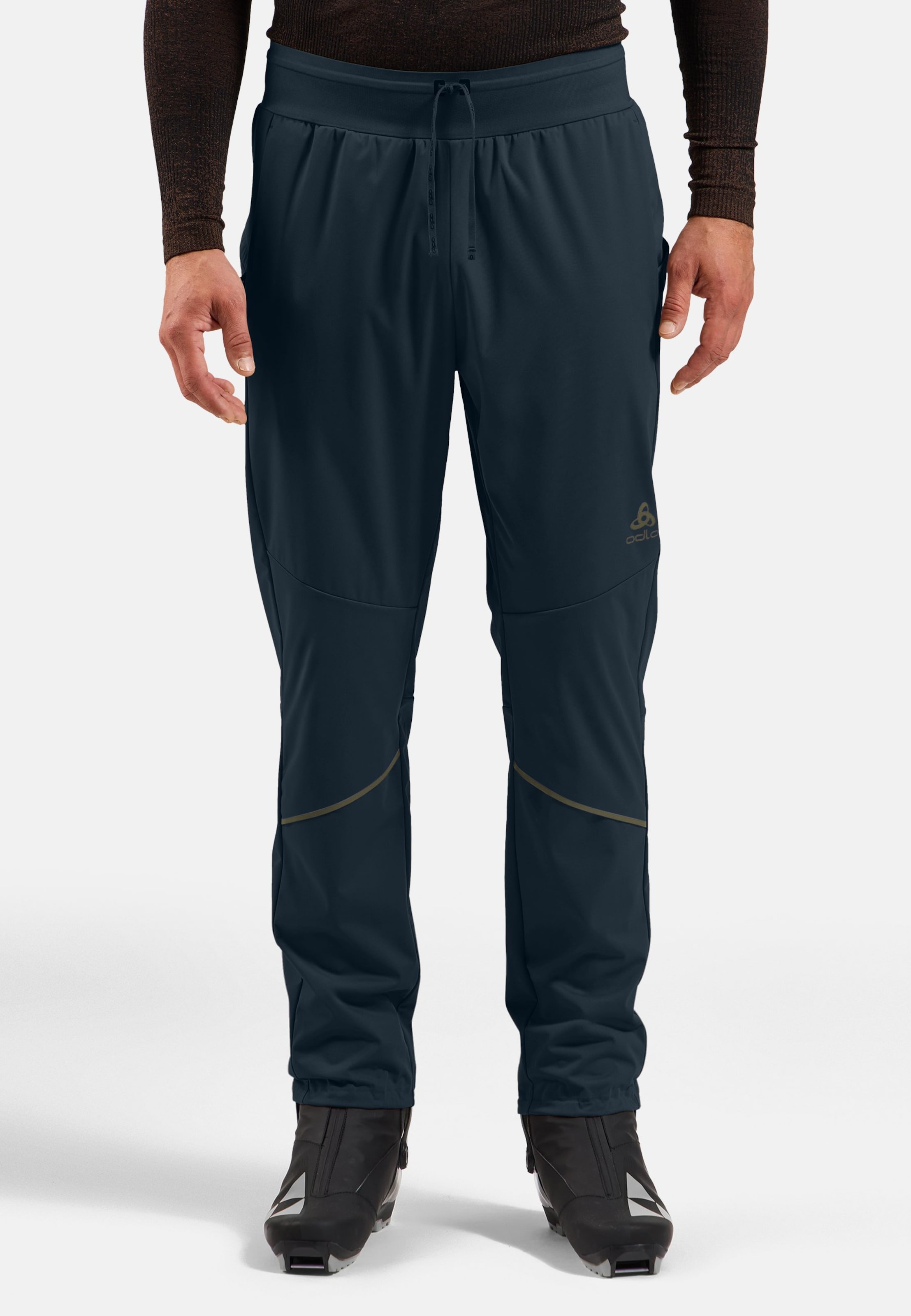 Odlo Winddichte Zeroweight Pro Warm Langlaufhose für Herren, XL, blau