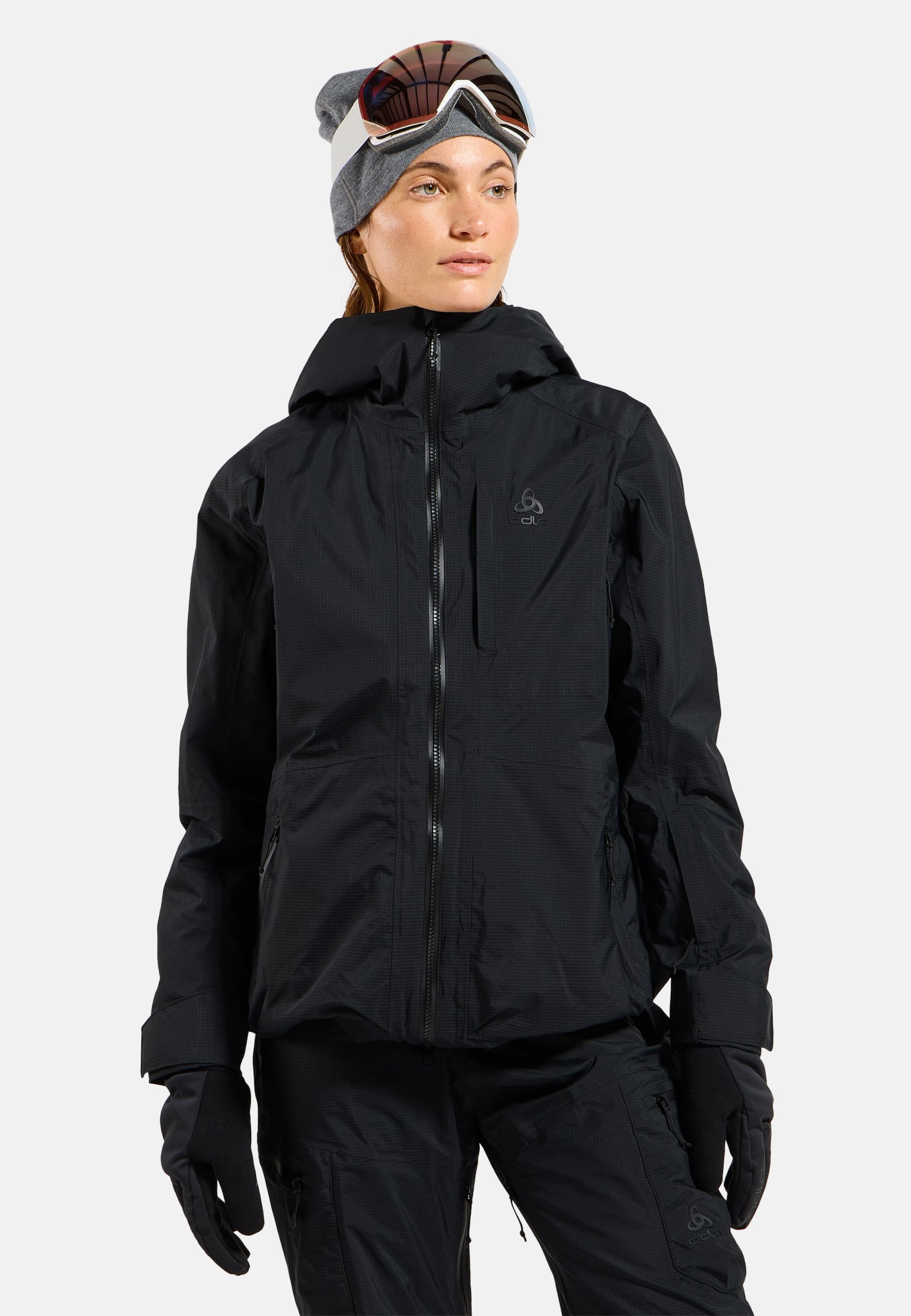 Odlo Isolierte Descent Skijacke für Damen, L, schwarz