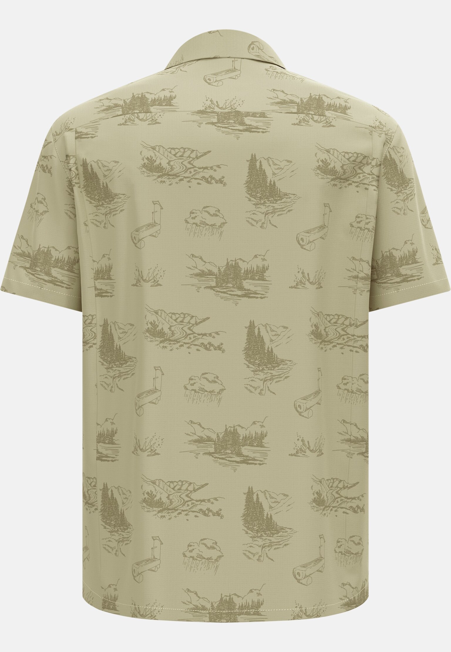 Essentials Print hikingshirt met korte mouwen