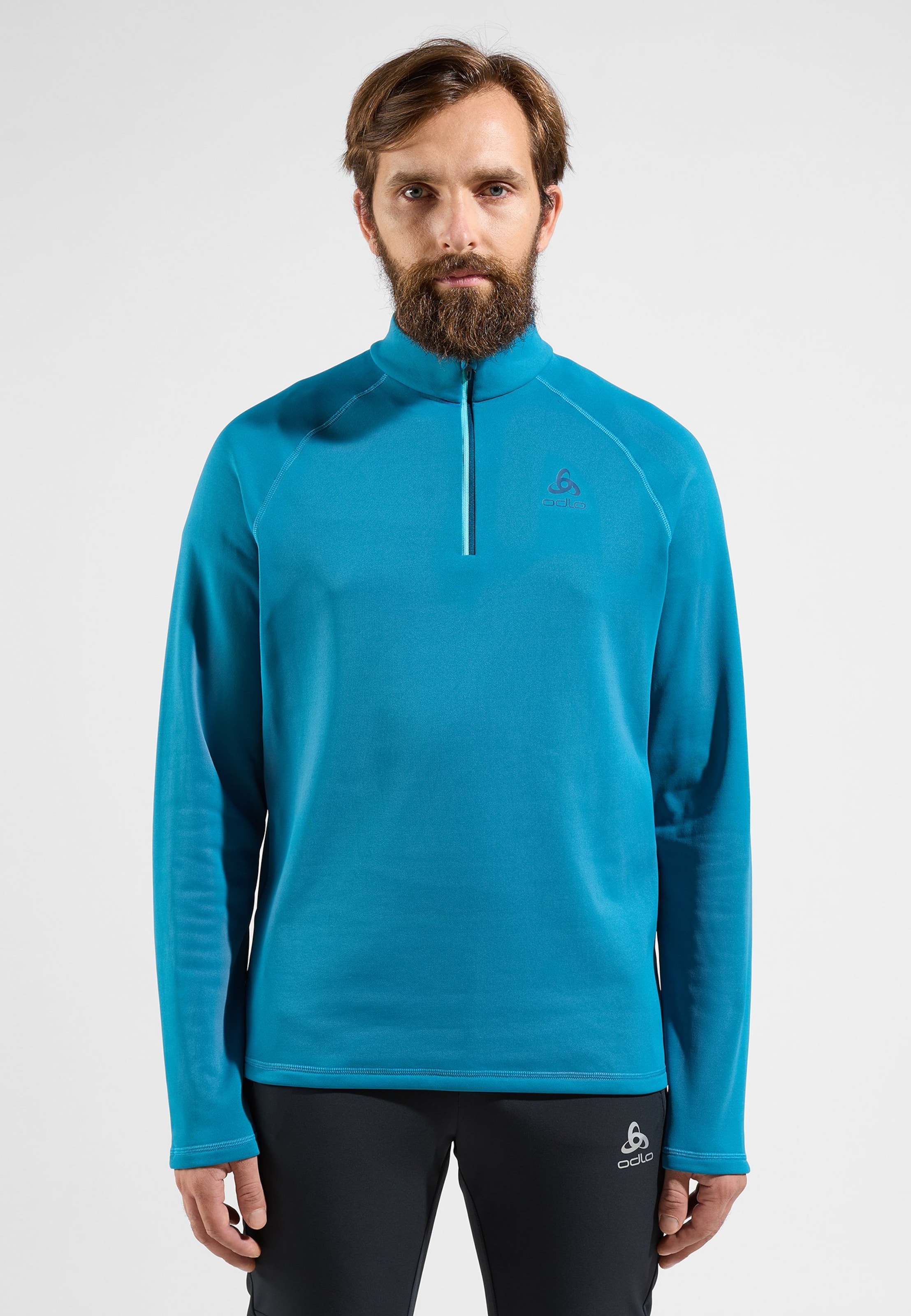 Odlo Besso Mid Layer mit Halbreissverschluss für Herren, S, blau