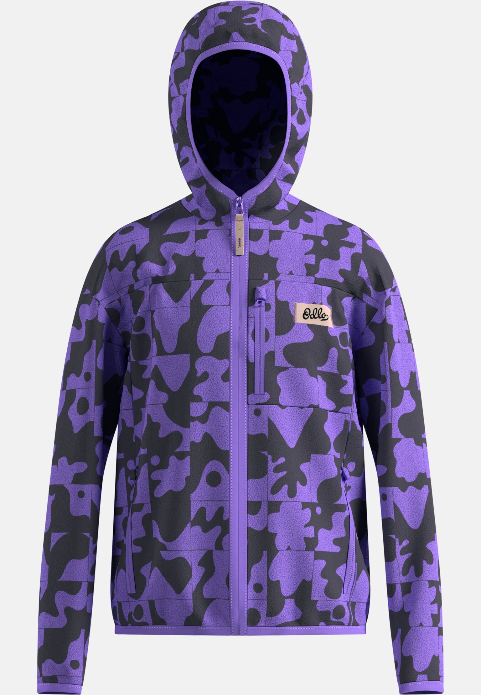 Adventurer Fleecejacke mit Kapuze und Print