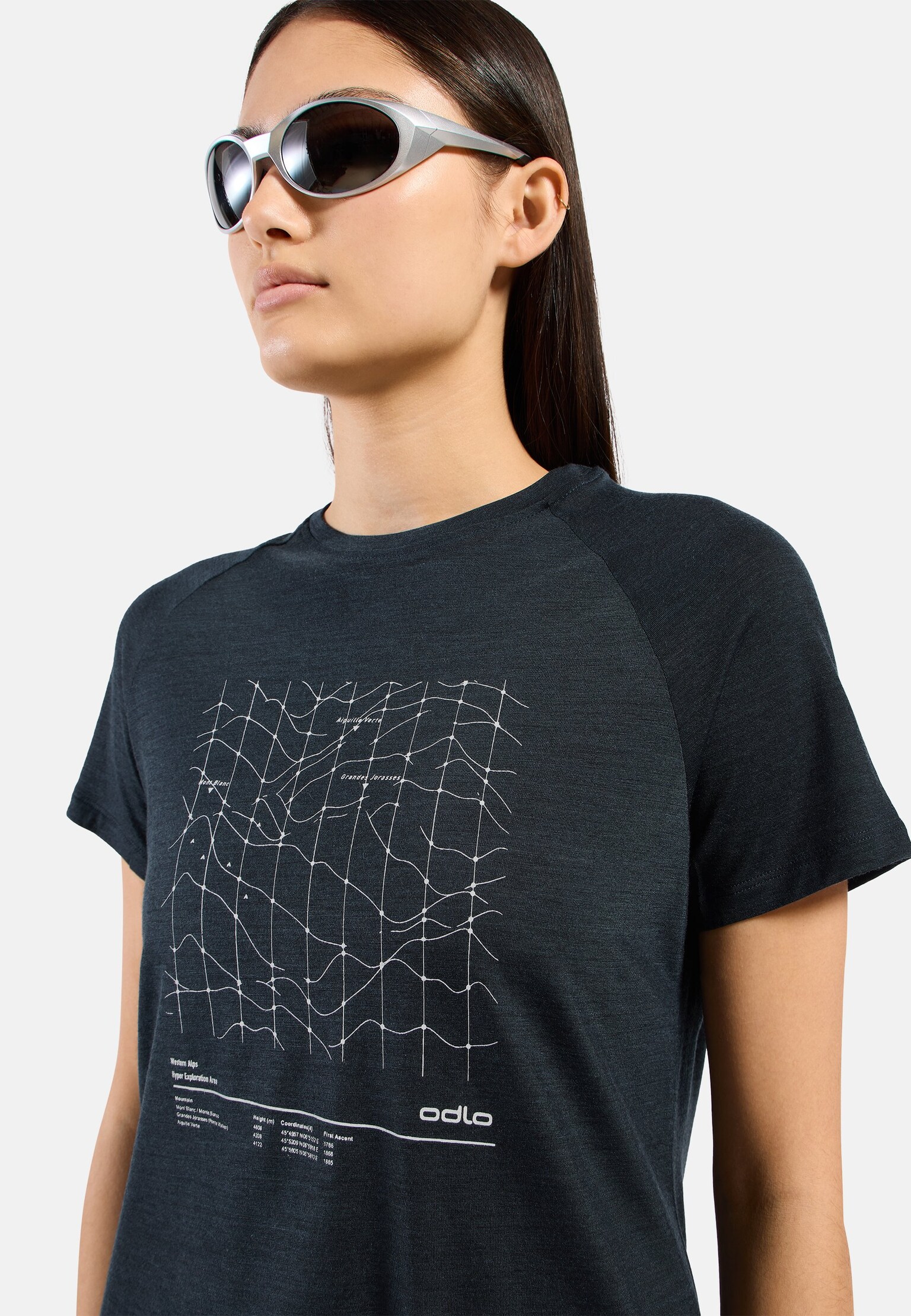 The Ascent Merino-blend hyper mapping t-shirt