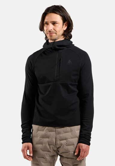 Winddichter, nahtloser Zeroweight Pro Performance Wool Mid Layer mit Kapuze