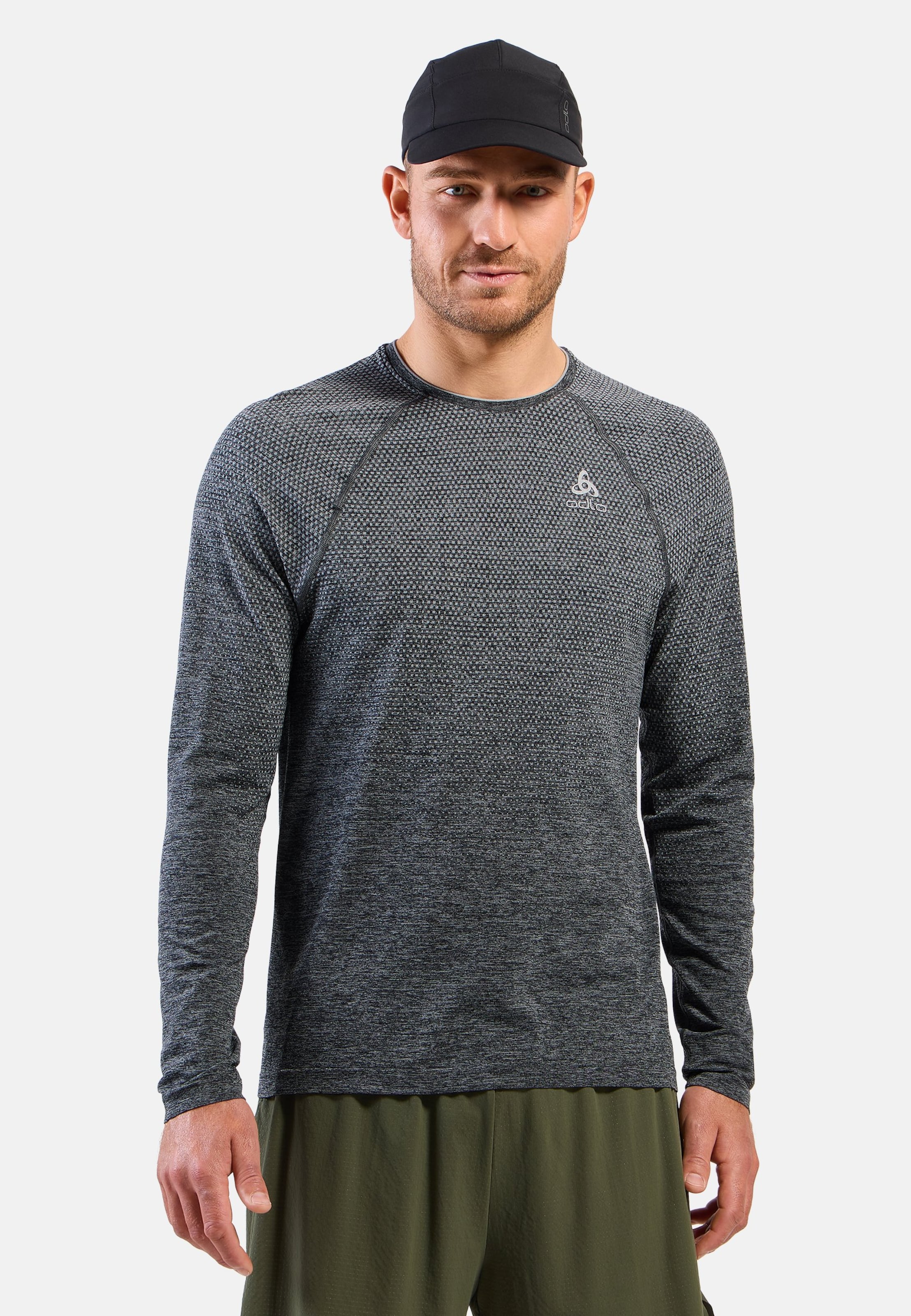 Odlo Essential Seamless Langarm-Laufshirt für Herren - Training, Running - grau, XL